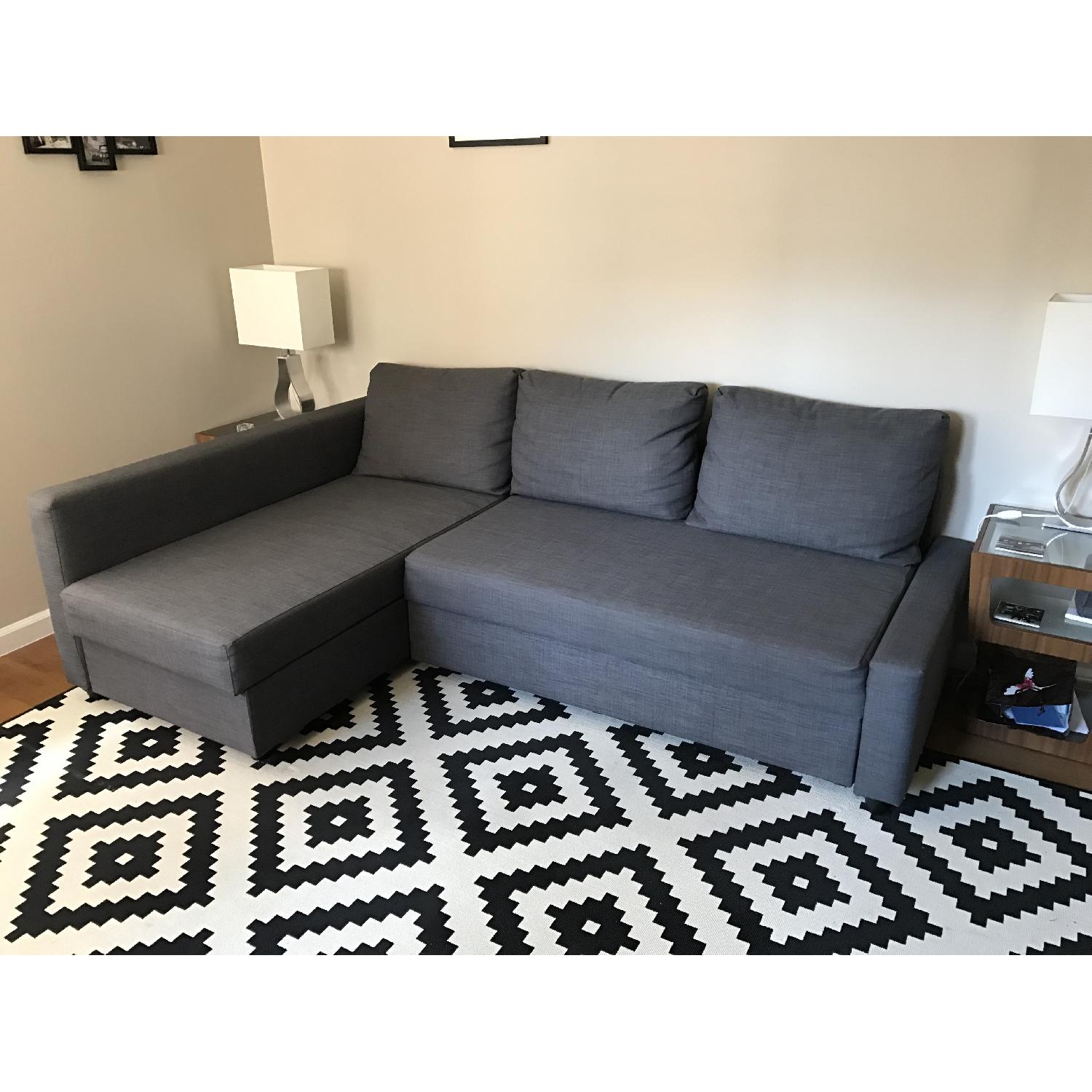 Ikea Sectional Pull Out Sofa Bed W Storage Aptdeco