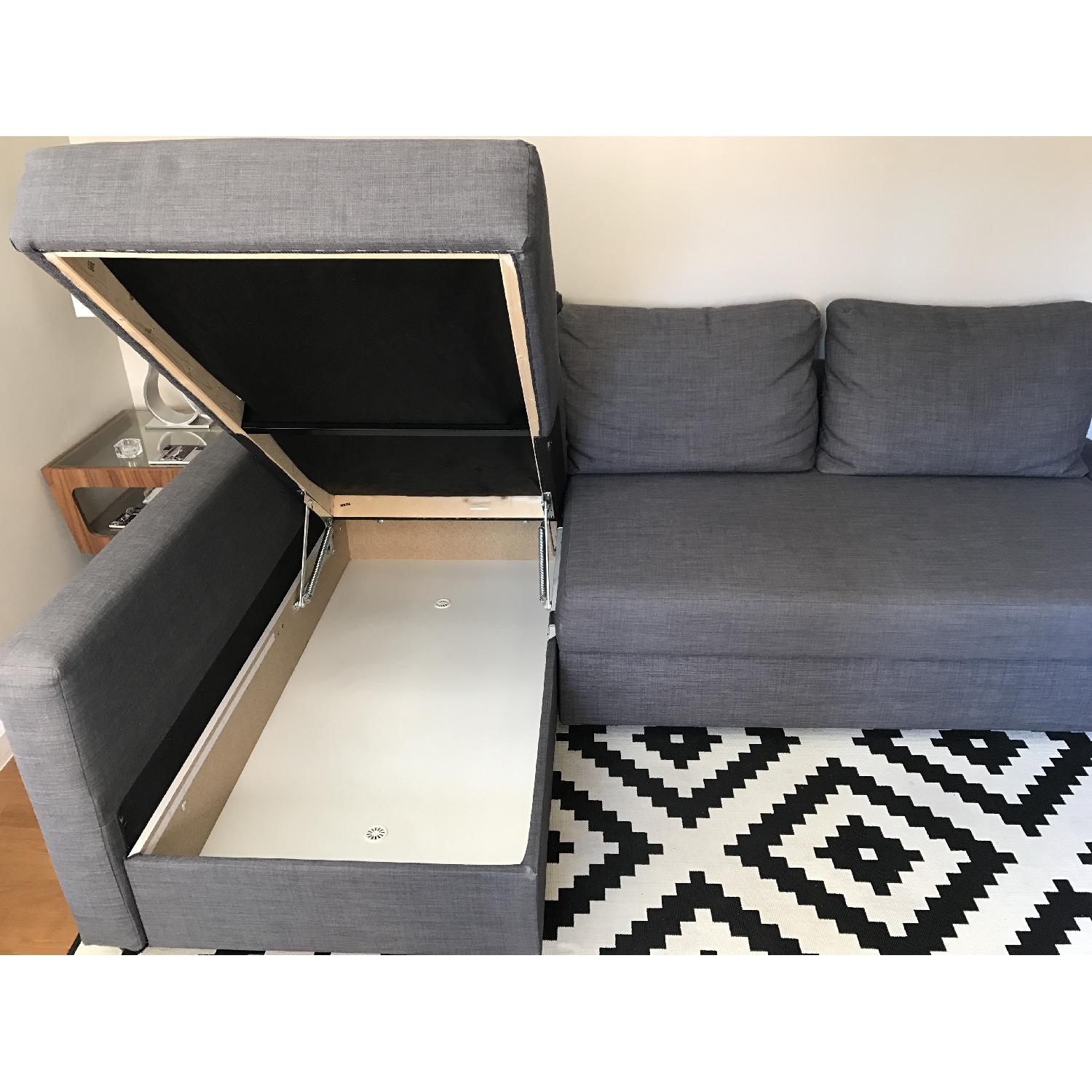 Ikea Sectional Pull Out Sofa Bed w/ Storage - image-6