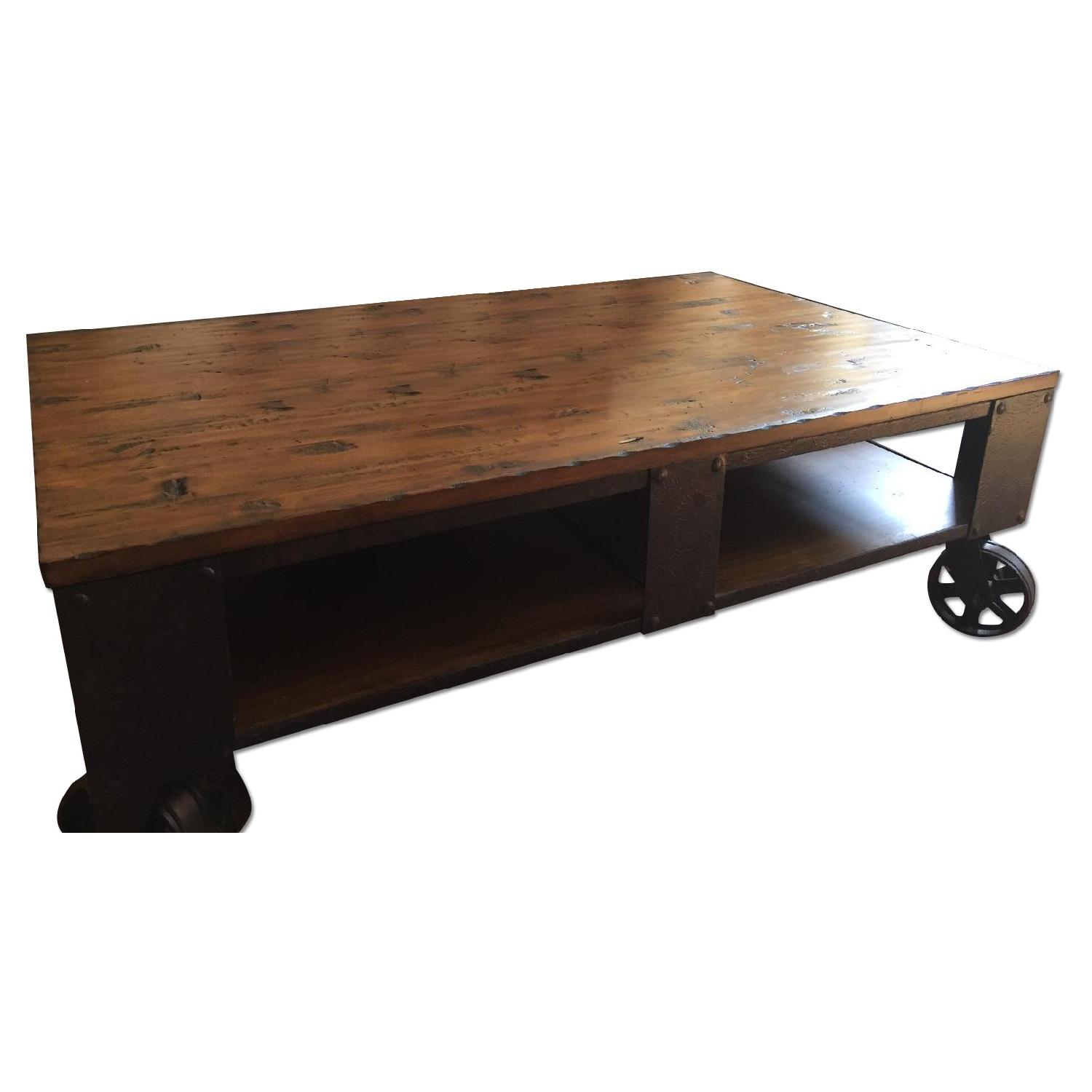 Raymour & Flanigan Rustic Coffee Table - image-5