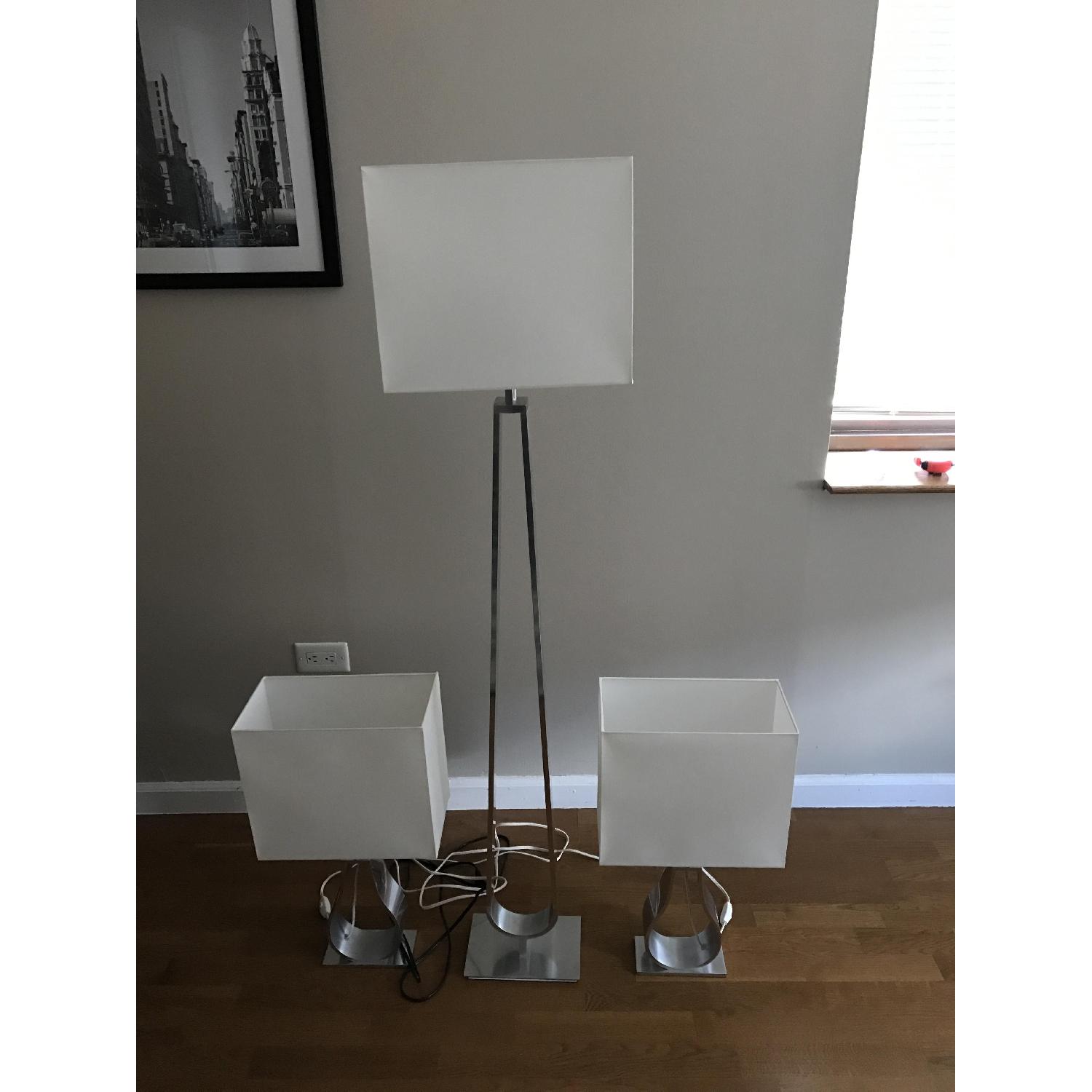 Ikea Matching Floor Lamp + 2 Table Lamps - AptDeco