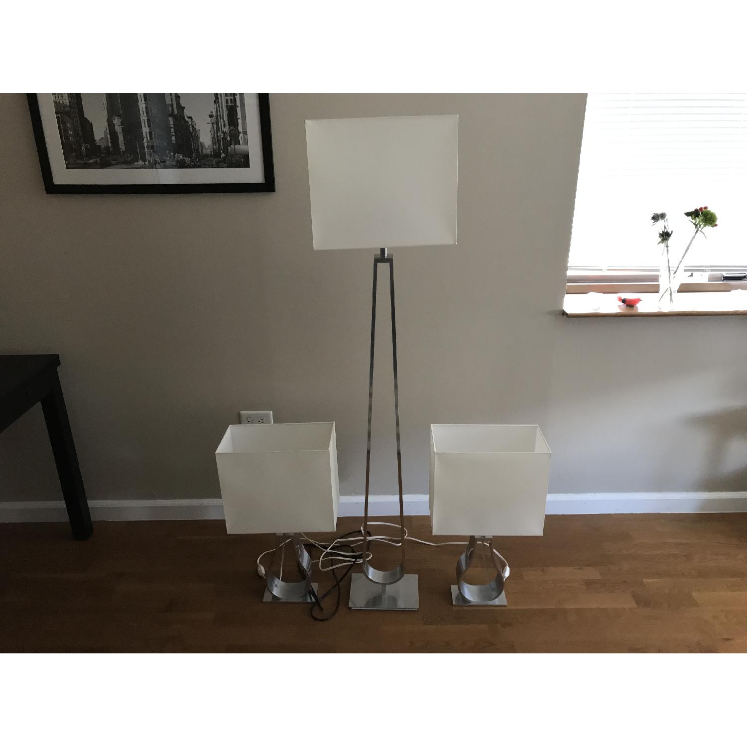 Ikea Matching Floor Lamp + 2 Table Lamps - AptDeco