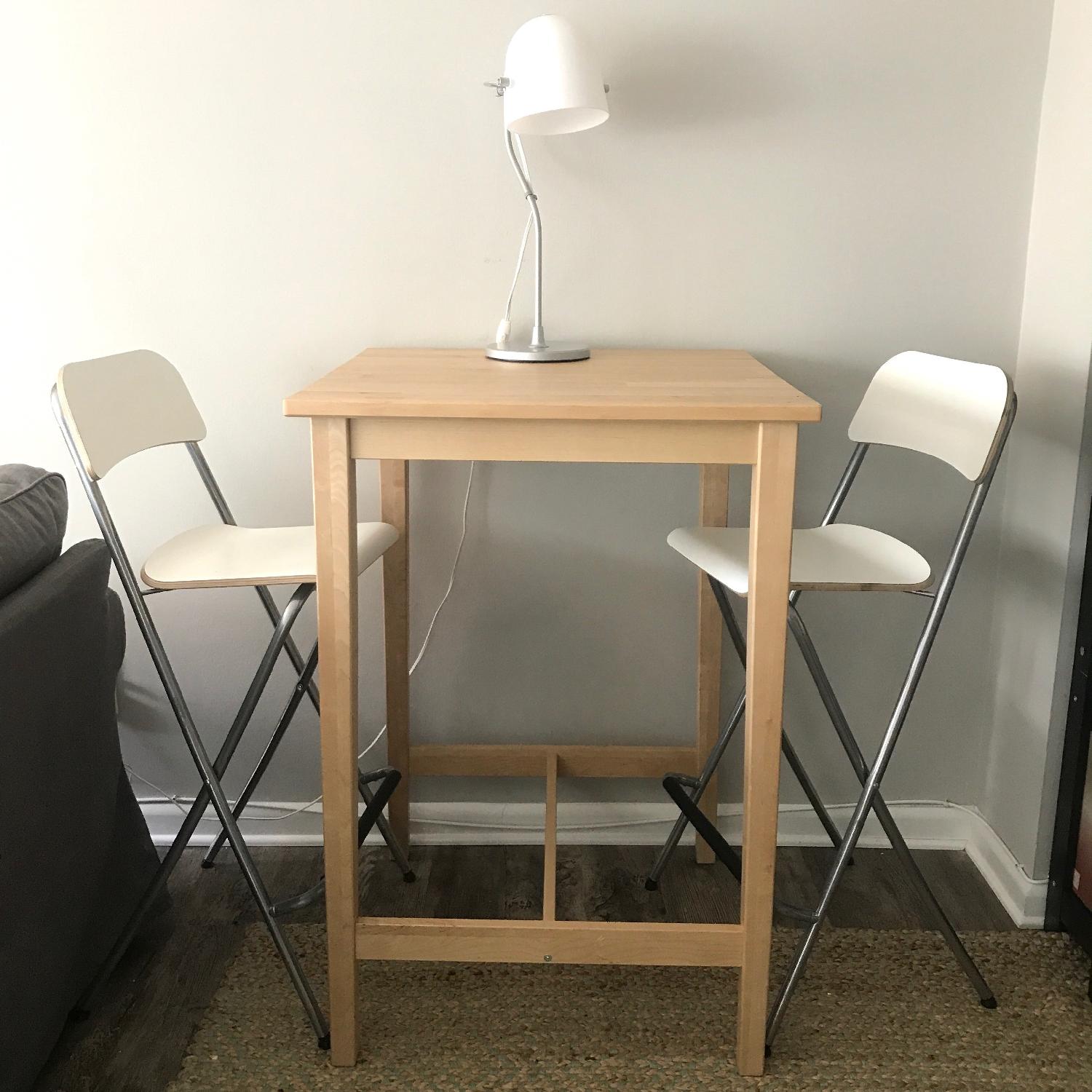 Ikea High Top Table w/ 2 Chairs AptDeco