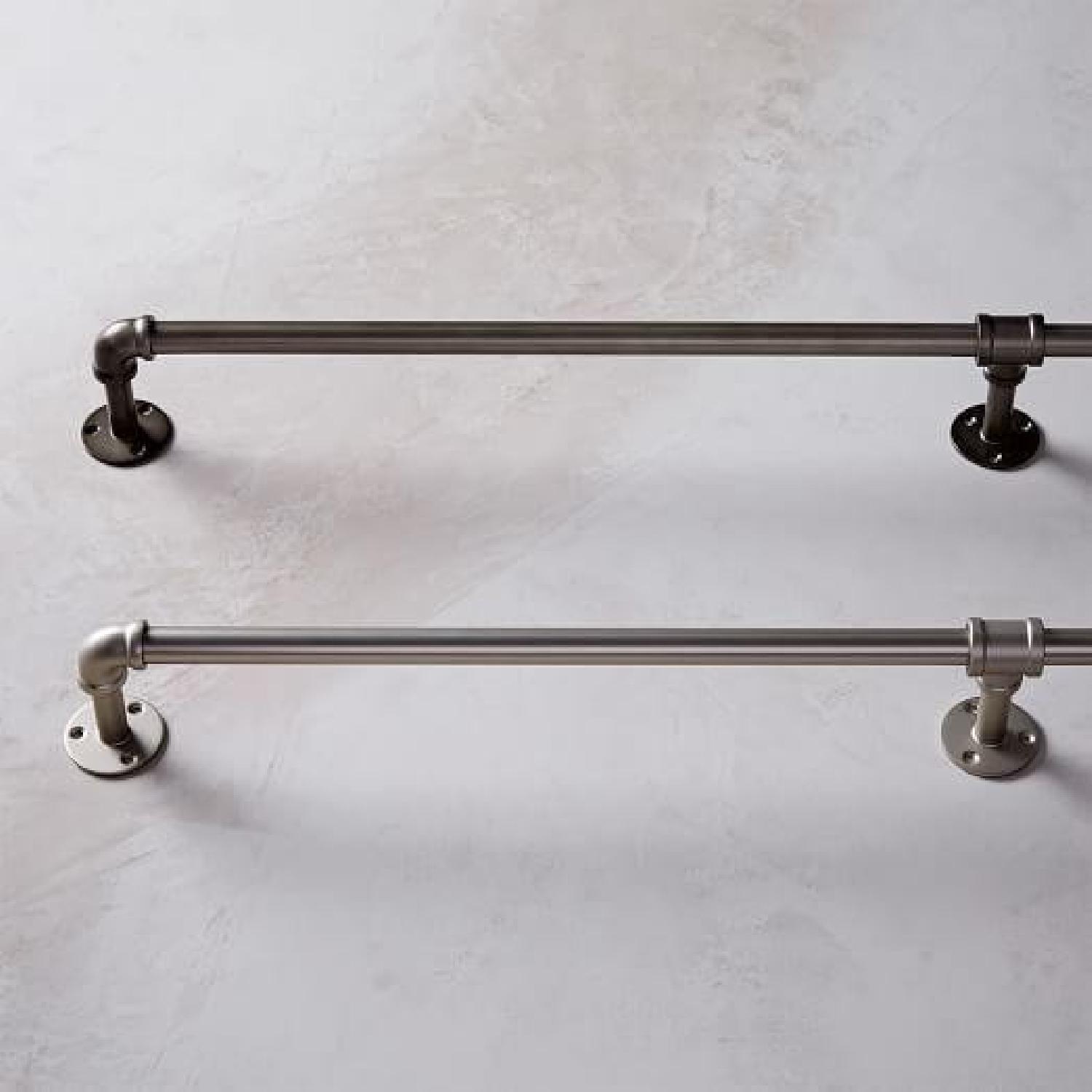 West Elm Industrial Pipe Adjustable Rubbed Iron Rods - image-0