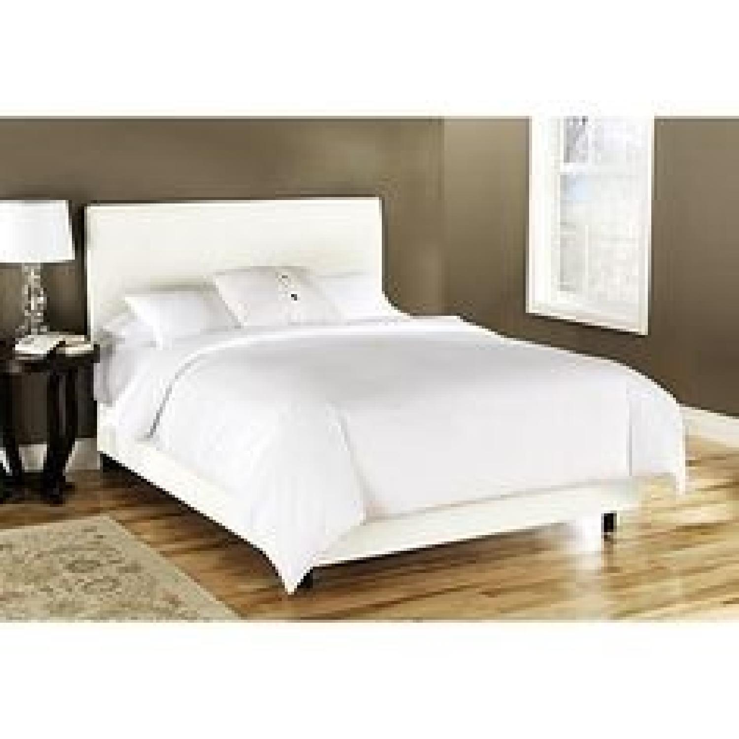 One Kings Lane Novak Queen Bed Frame in Talc Linen - image-1