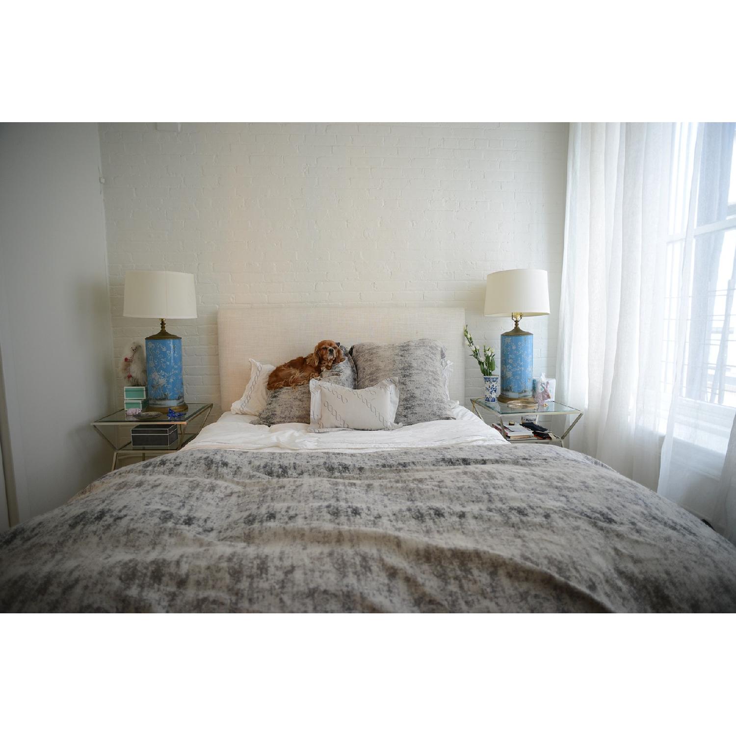 One Kings Lane Novak Queen Bed Frame in Talc Linen - image-4