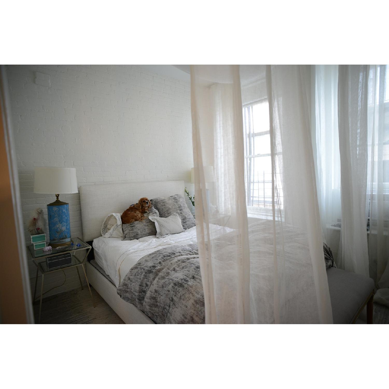 One Kings Lane Novak Queen Bed Frame in Talc Linen - image-5