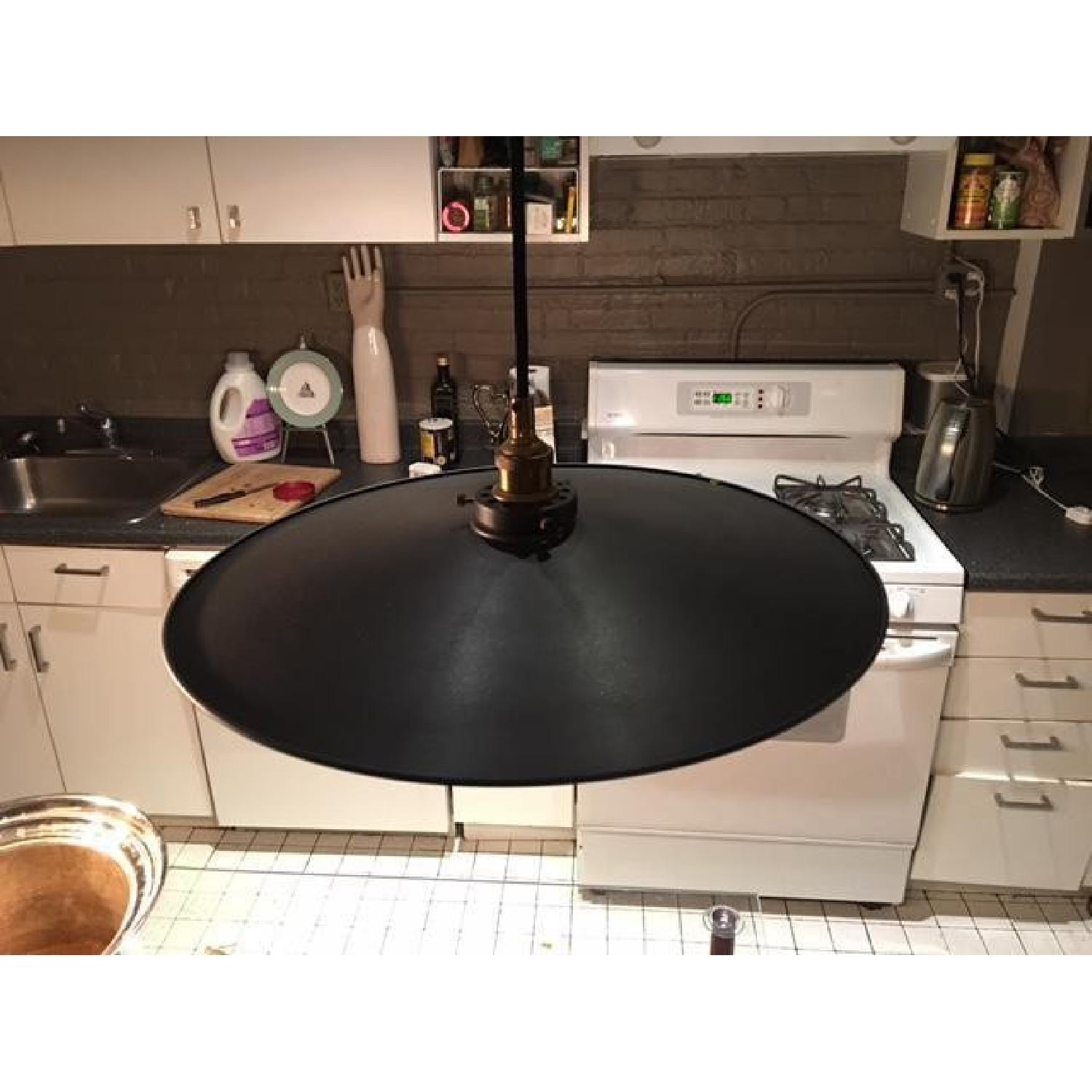 Restoration Hardware 20th C. Factory Filament Metal Triple Pendant - image-2