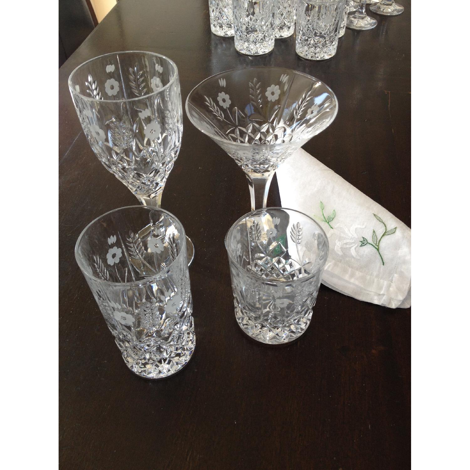 Godinger Stephanie Handcrafted Lead Crystal Glasses - image-1