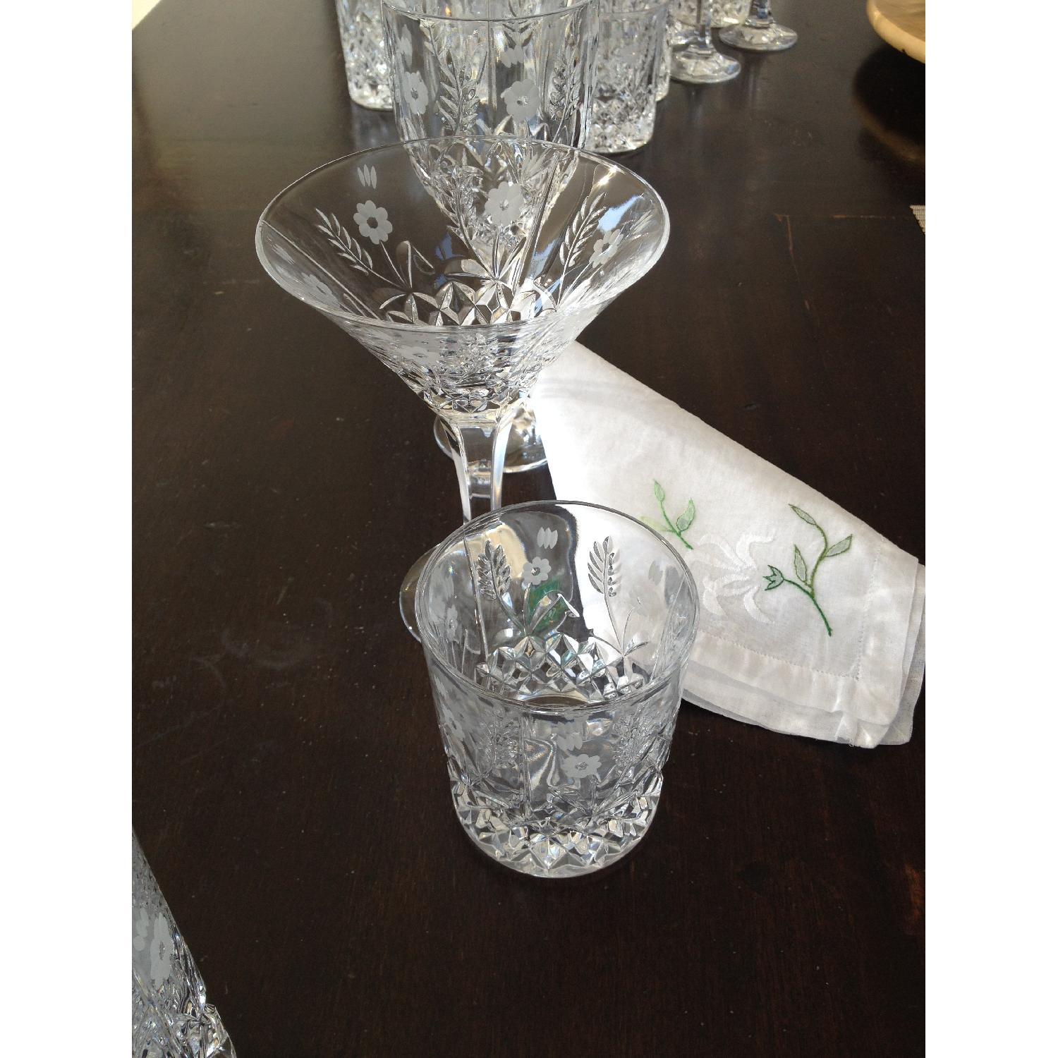 Godinger Stephanie Handcrafted Lead Crystal Glasses - image-5