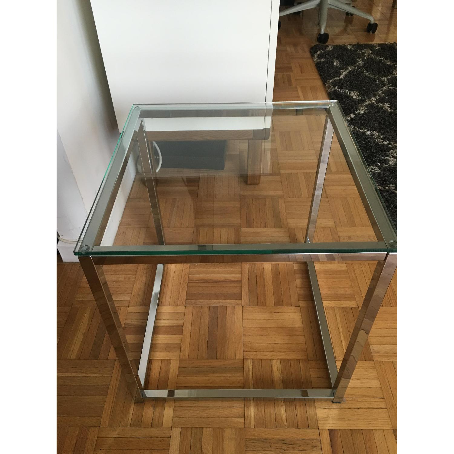 CB2 Smart Glass Side Table - image-1