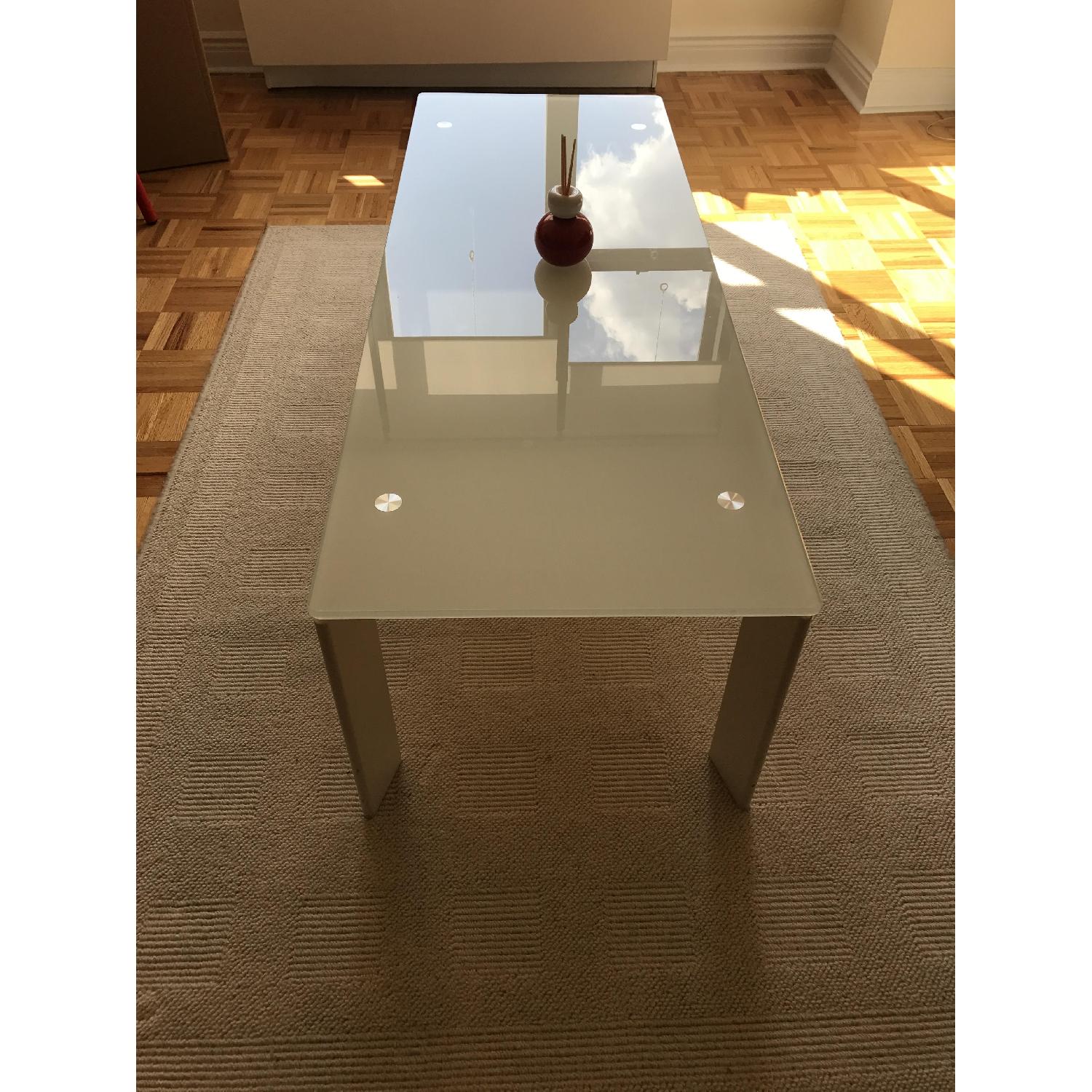 Ikea White Glass Coffee Table AptDeco
