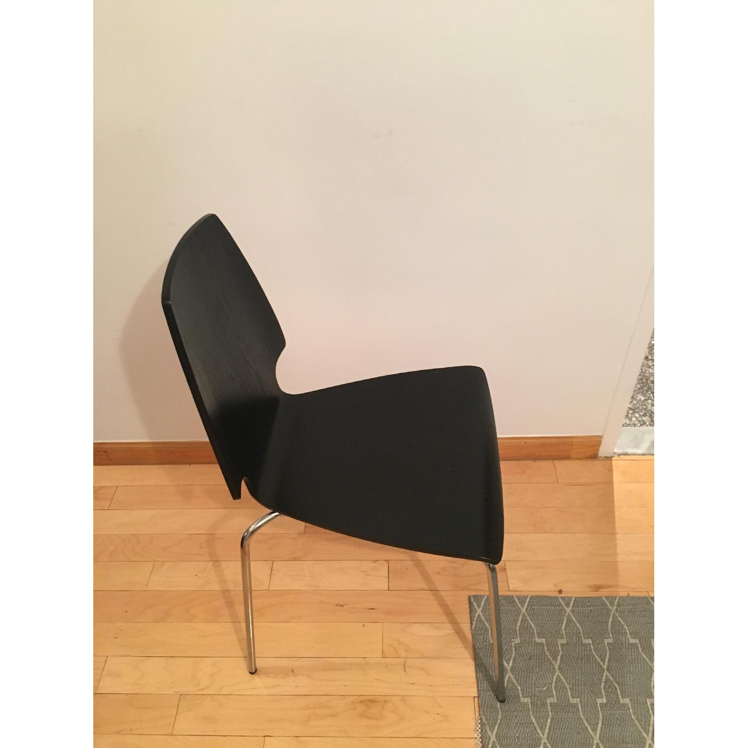 Modern Black Wood Kitchen Chairs - image-2