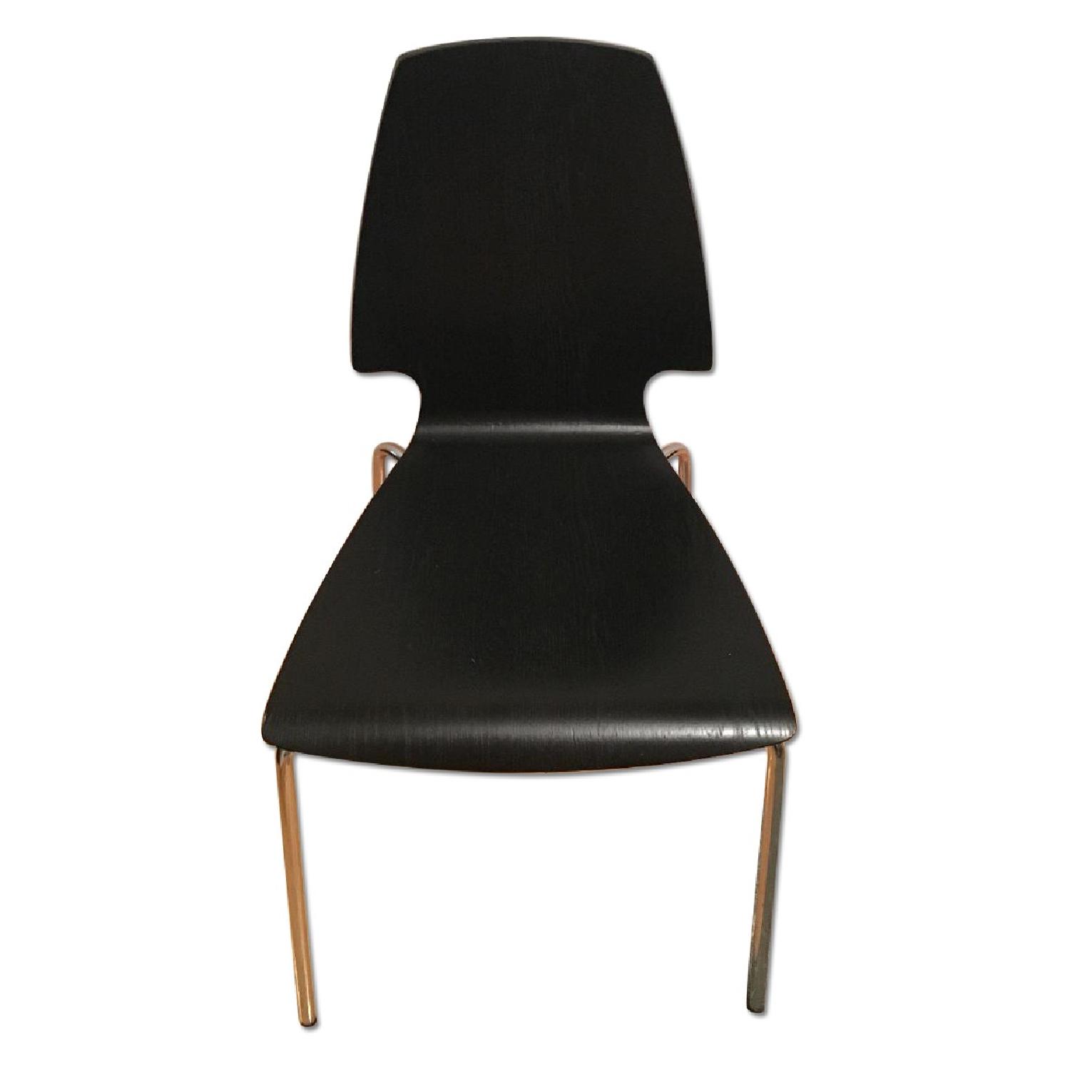 Modern Black Wood Kitchen Chairs AptDeco