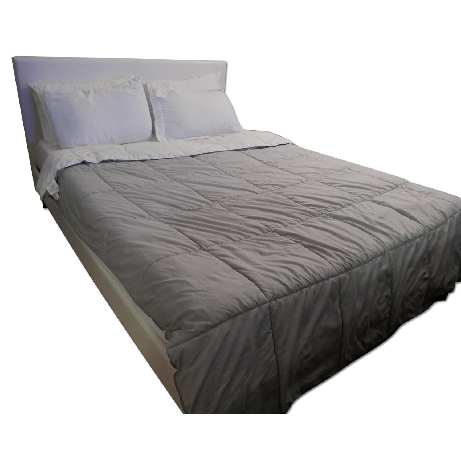 Downtown Queen White Bed Frame - image-0