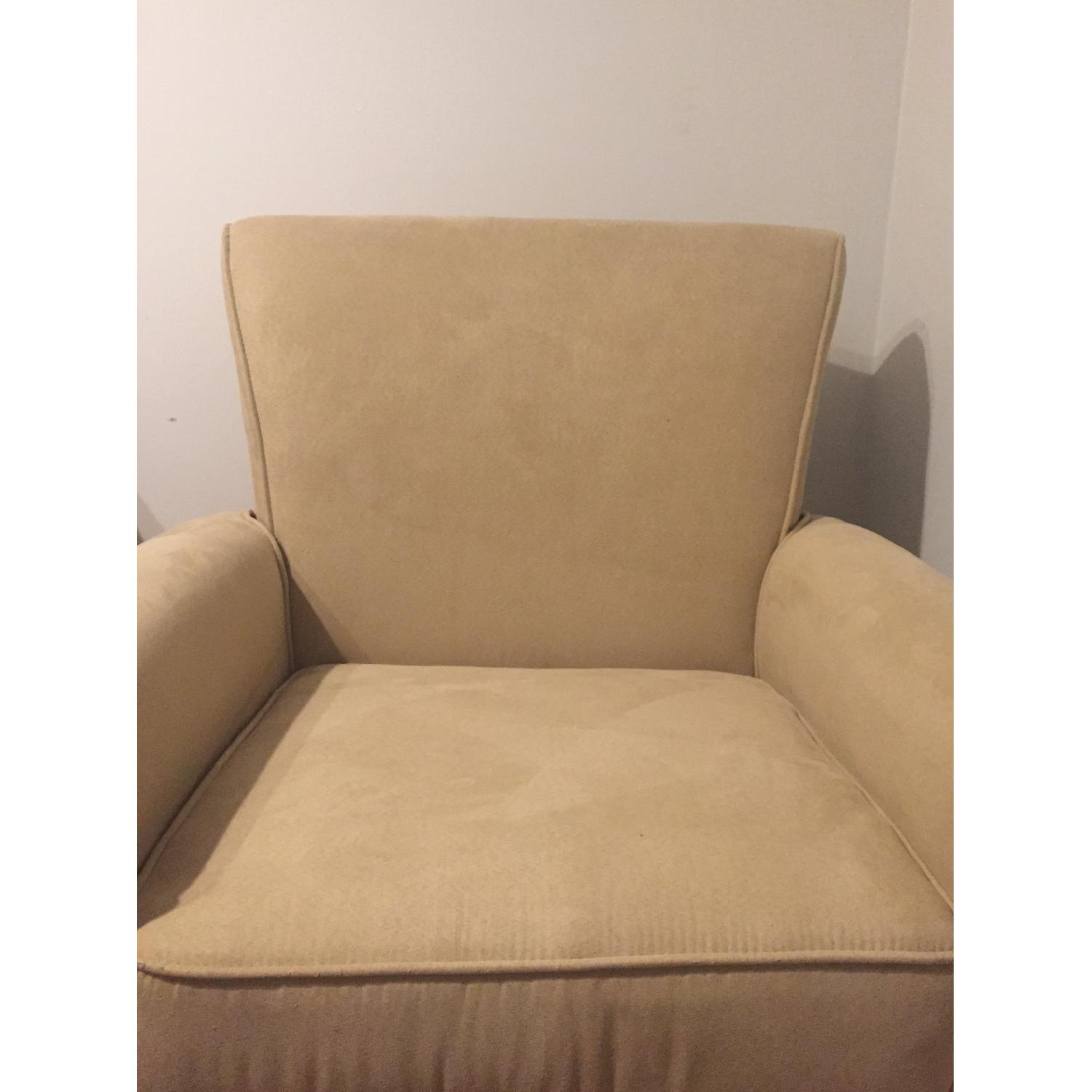 Simmons Bedding Co Swivel Glider Taupe Beige Chair - image-3