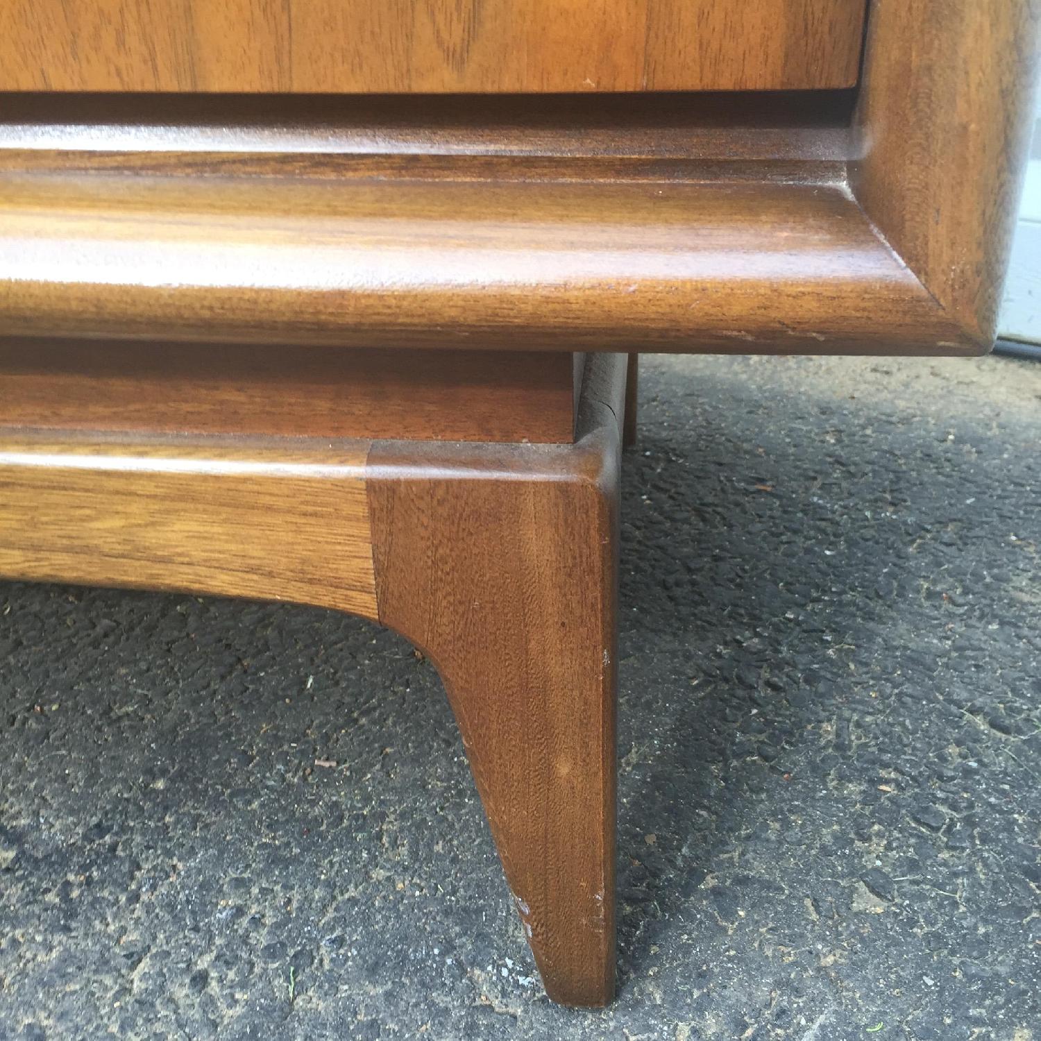 Mid-Century Modern Diamond Front Highboy Dresser - image-11