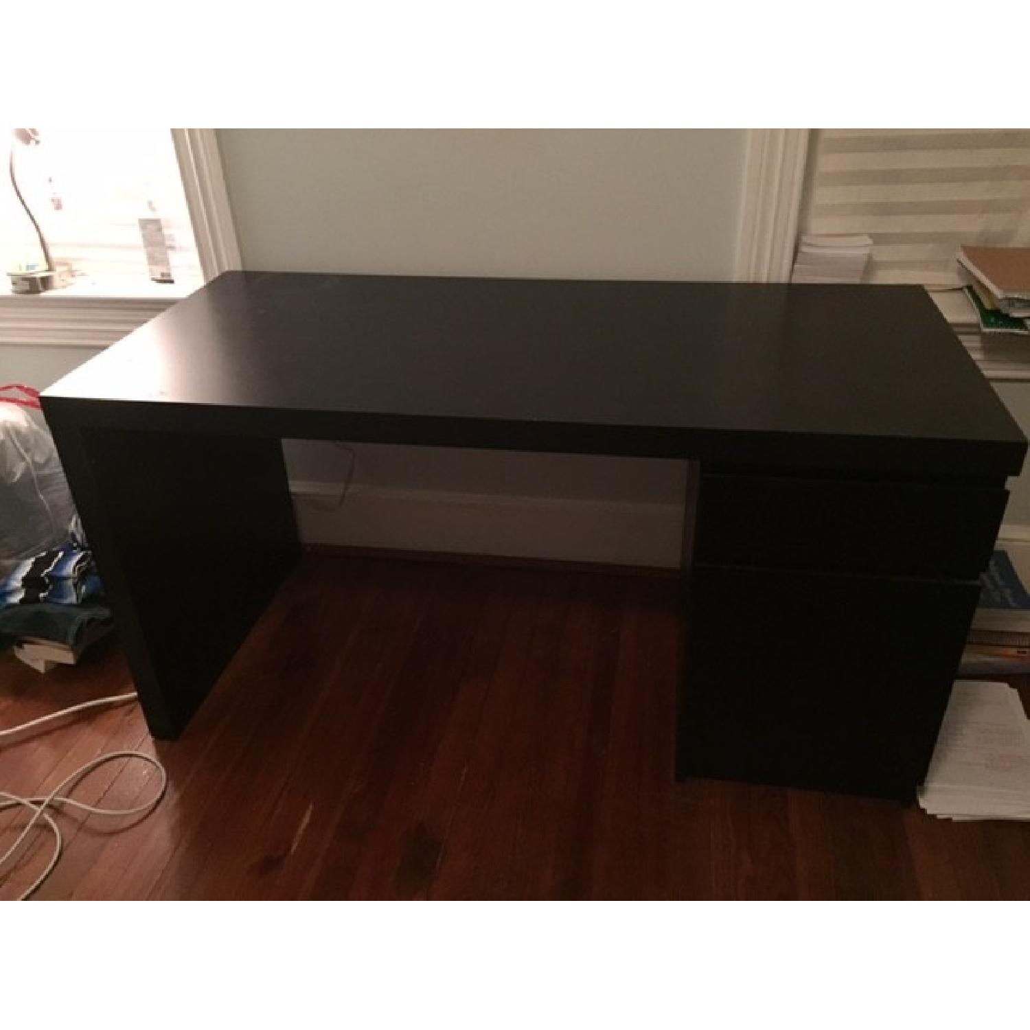 Ikea Malm Black Desk - image-4