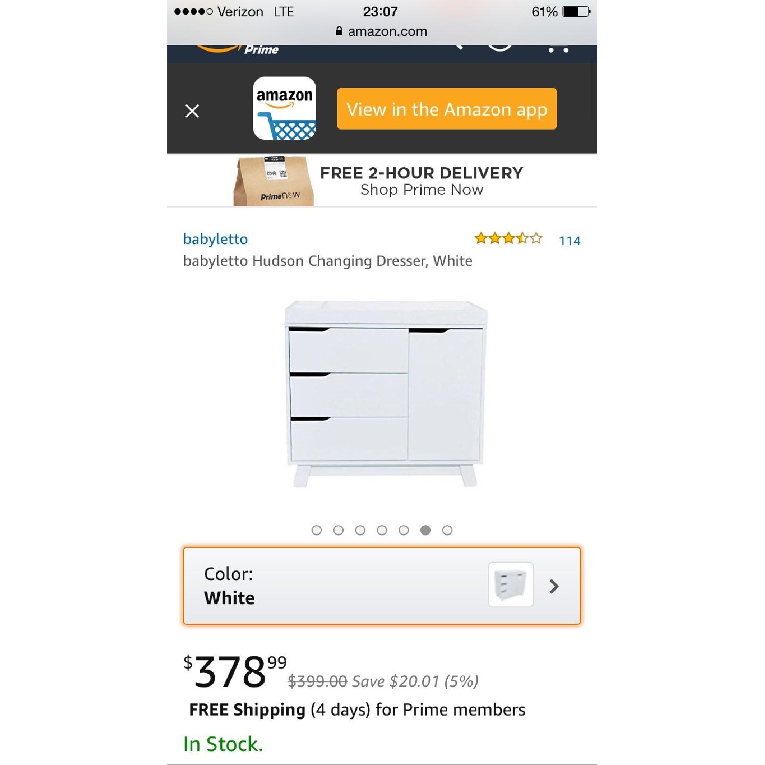 Babyletto Dresser w/ Changing Table - image-3