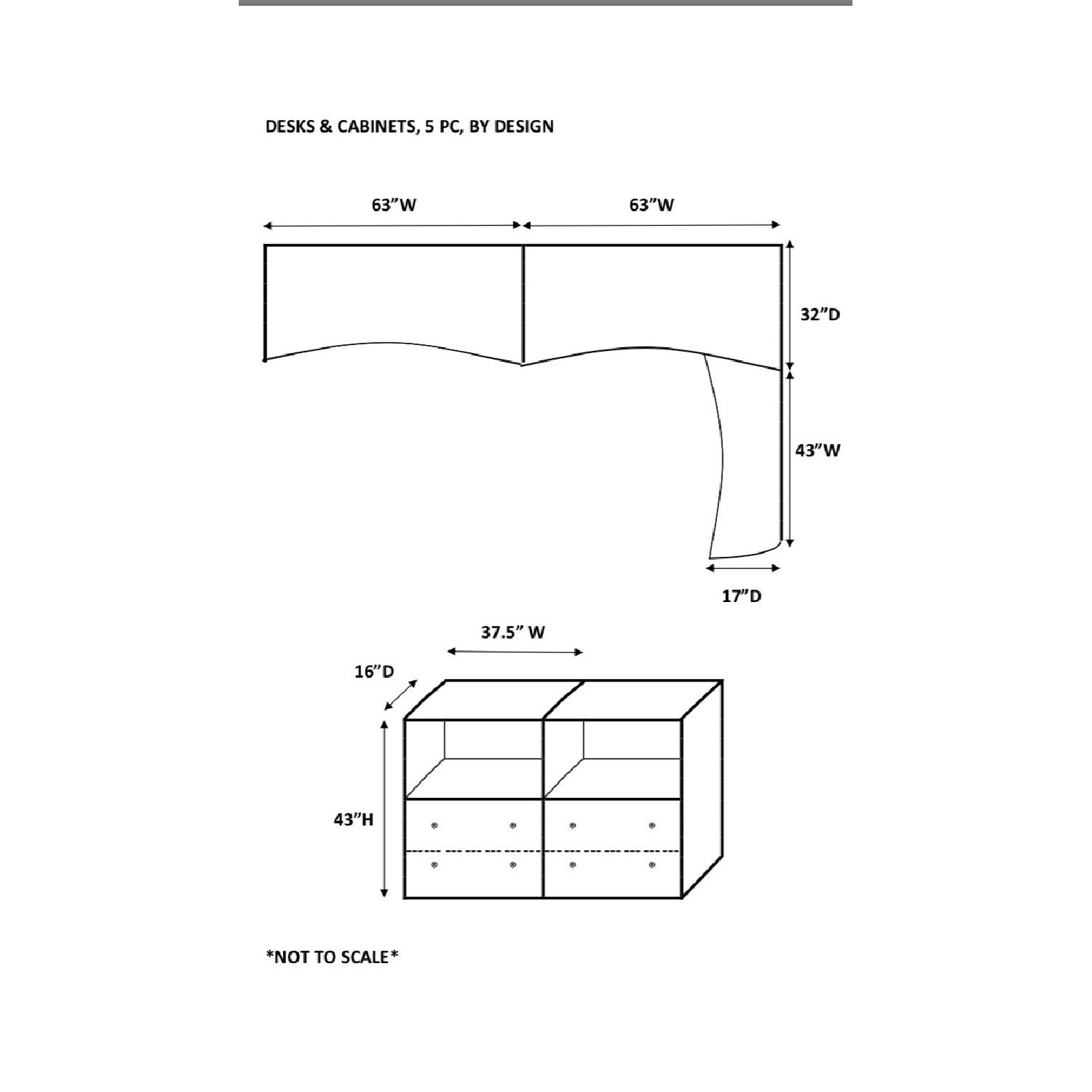 Design Furniture Desk w/ Side Return - image-1