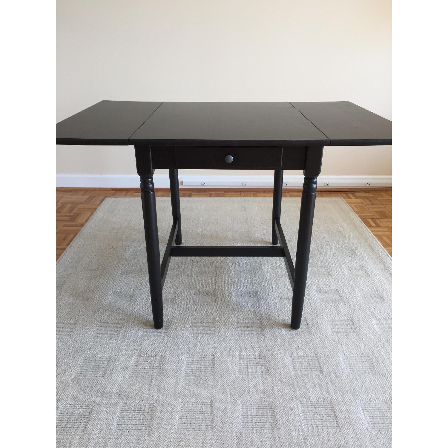 Ikea Ingatorp Drop-Leaf Table w/ 2 Chairs - AptDeco