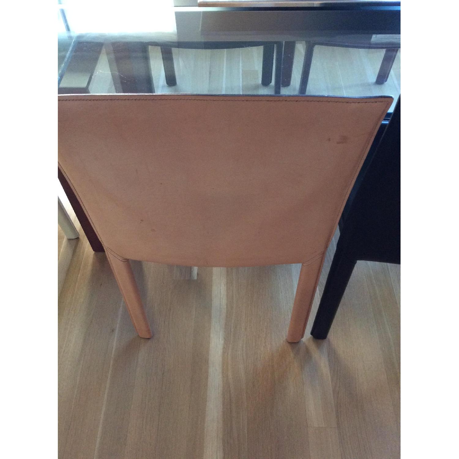 Italian Glass Table w/ 6 Leathers Chairs - image-10