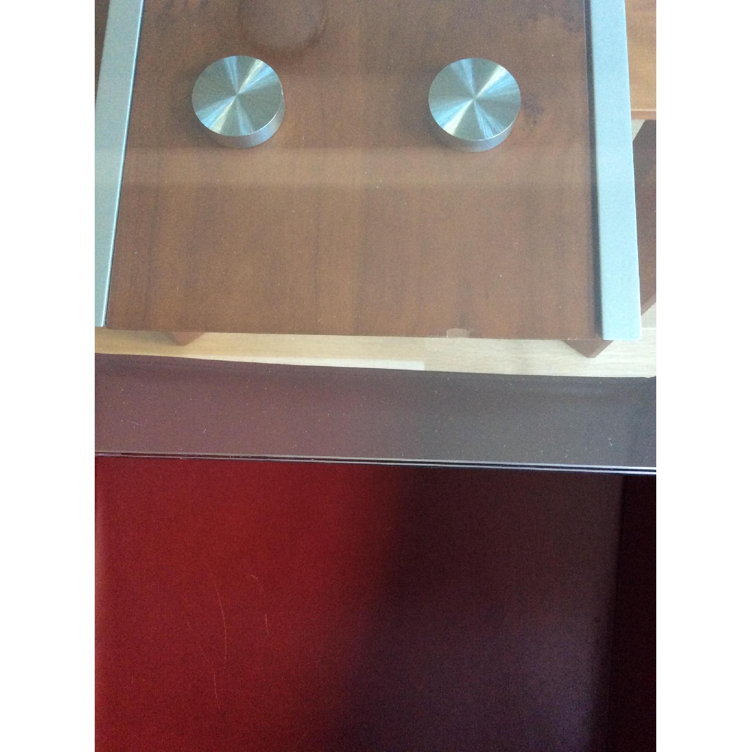 Italian Glass Table w/ 6 Leathers Chairs - image-11