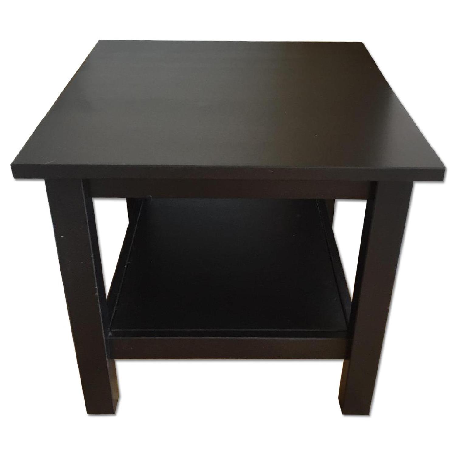 Ikea Hemnes Black Side Table AptDeco
