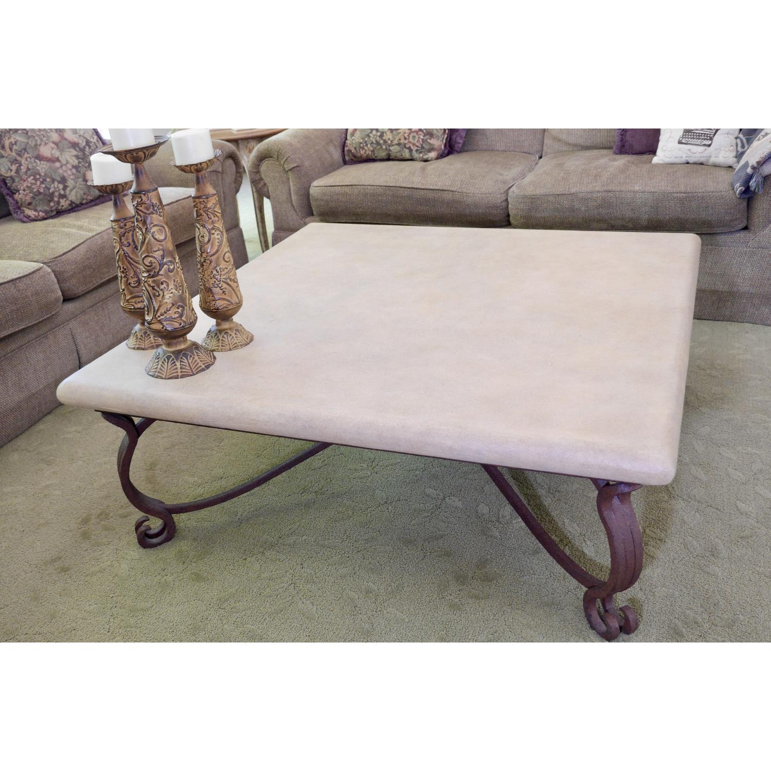 Iron & Stone Coffee Table - image-1