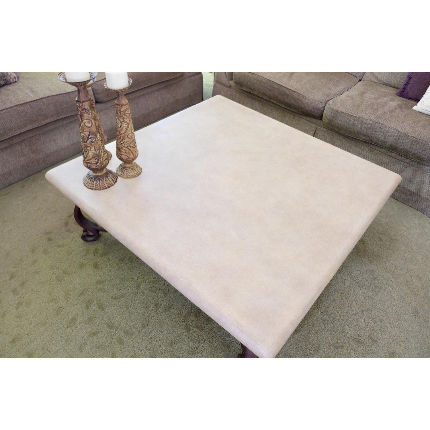Iron & Stone Coffee Table - image-2