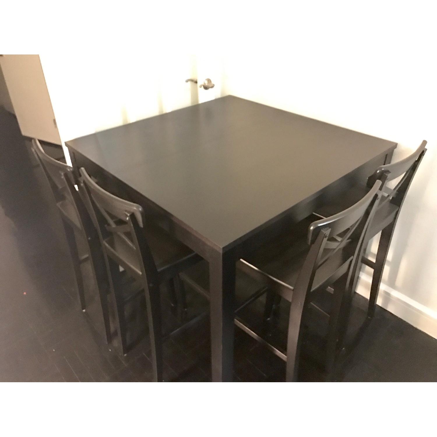Ikea Bjursta Bar Table w/ 4 Ikea Ingolf Bar Stools AptDeco