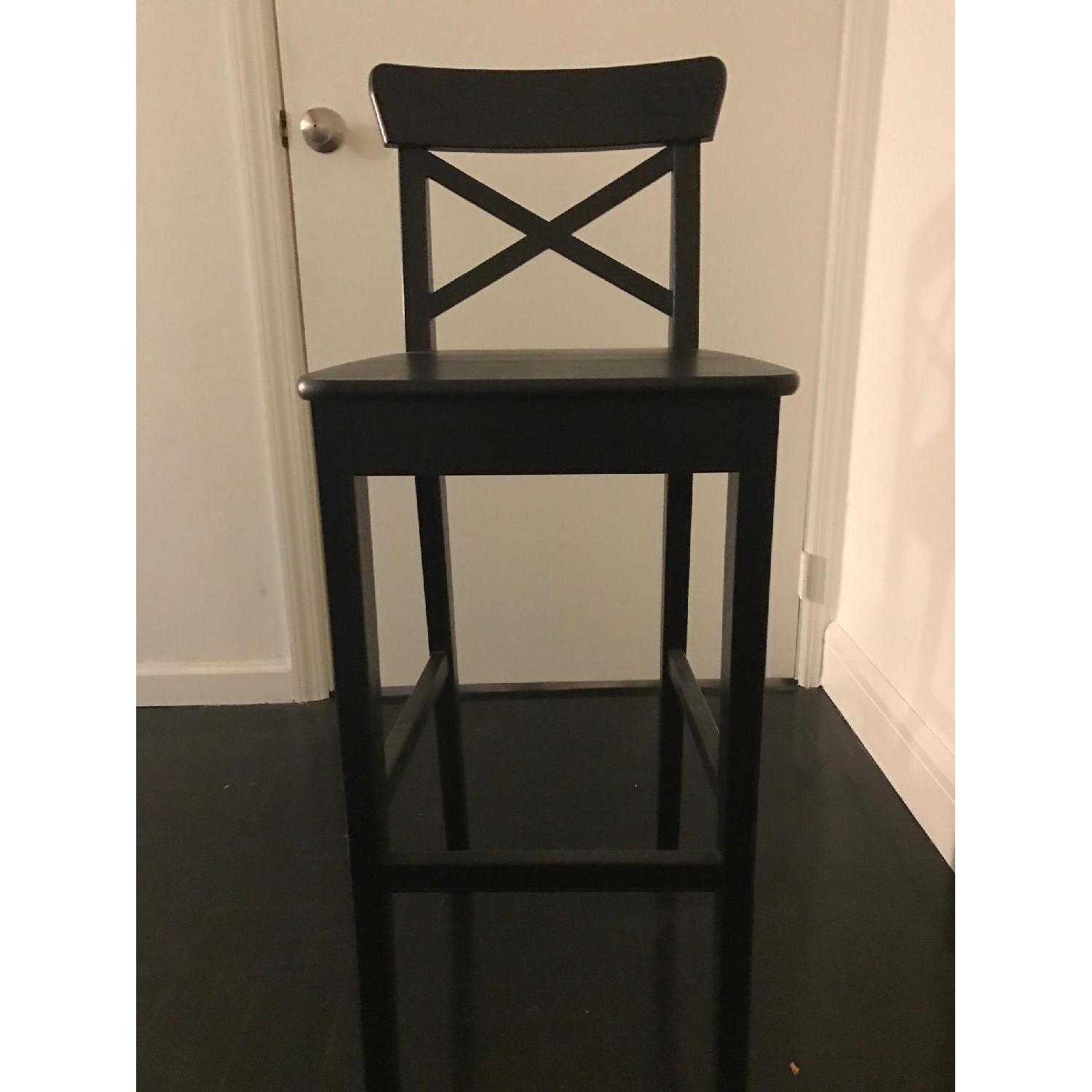 Ikea Bjursta Bar Table w/ 4 Ikea Ingolf Bar Stools AptDeco