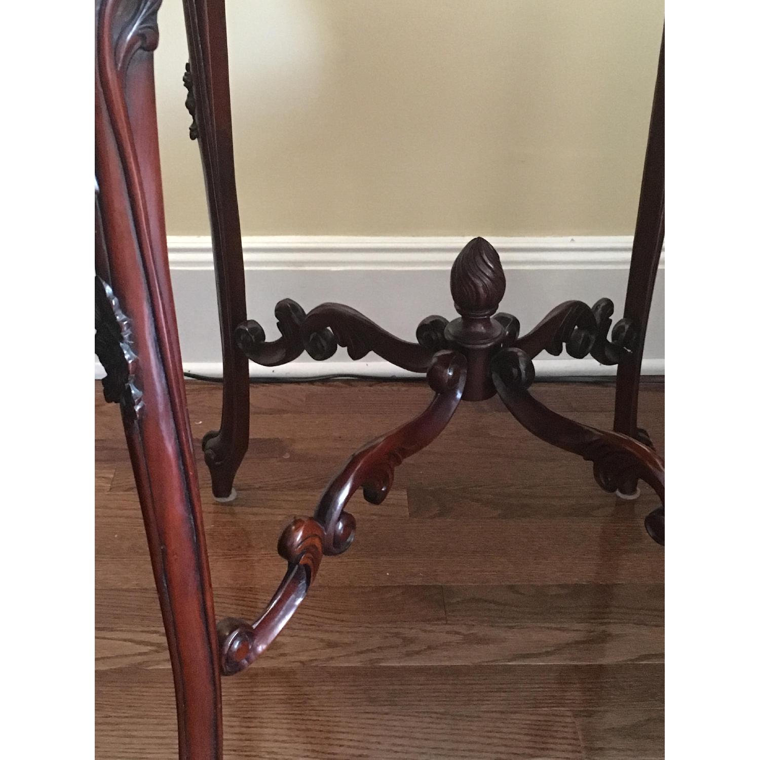 Hand Carved Mahogany Side Table - image-3