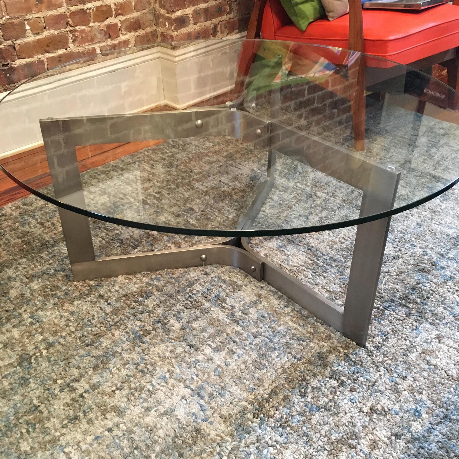 Pottery Barn Round Coffee Table AptDeco