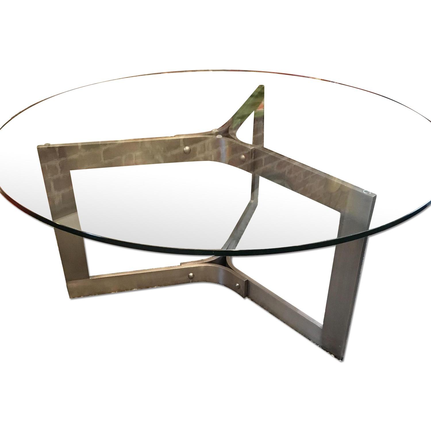 Pottery Barn Round Coffee Table AptDeco