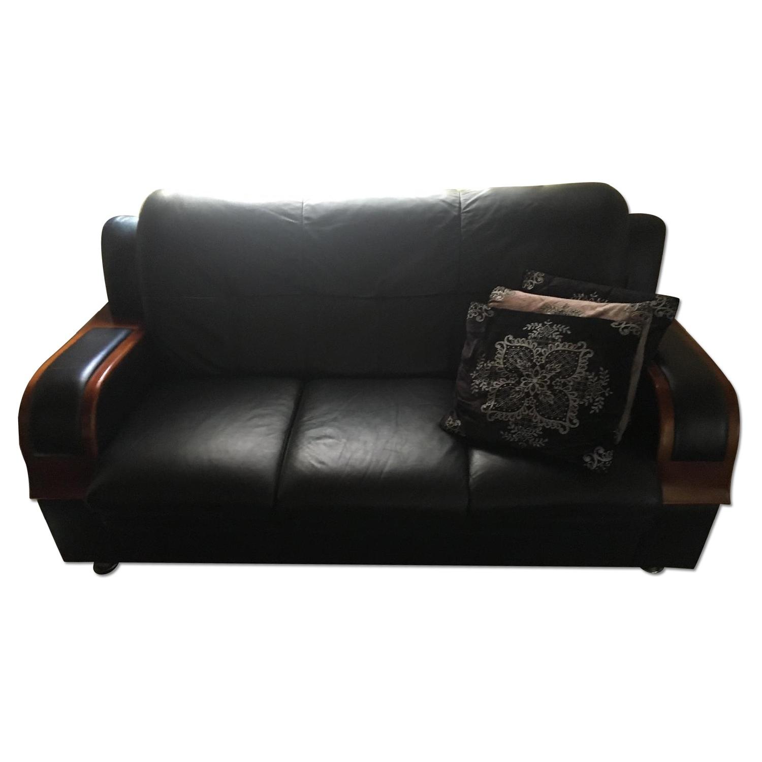 Jerome's Furniture Leather Sofa AptDeco