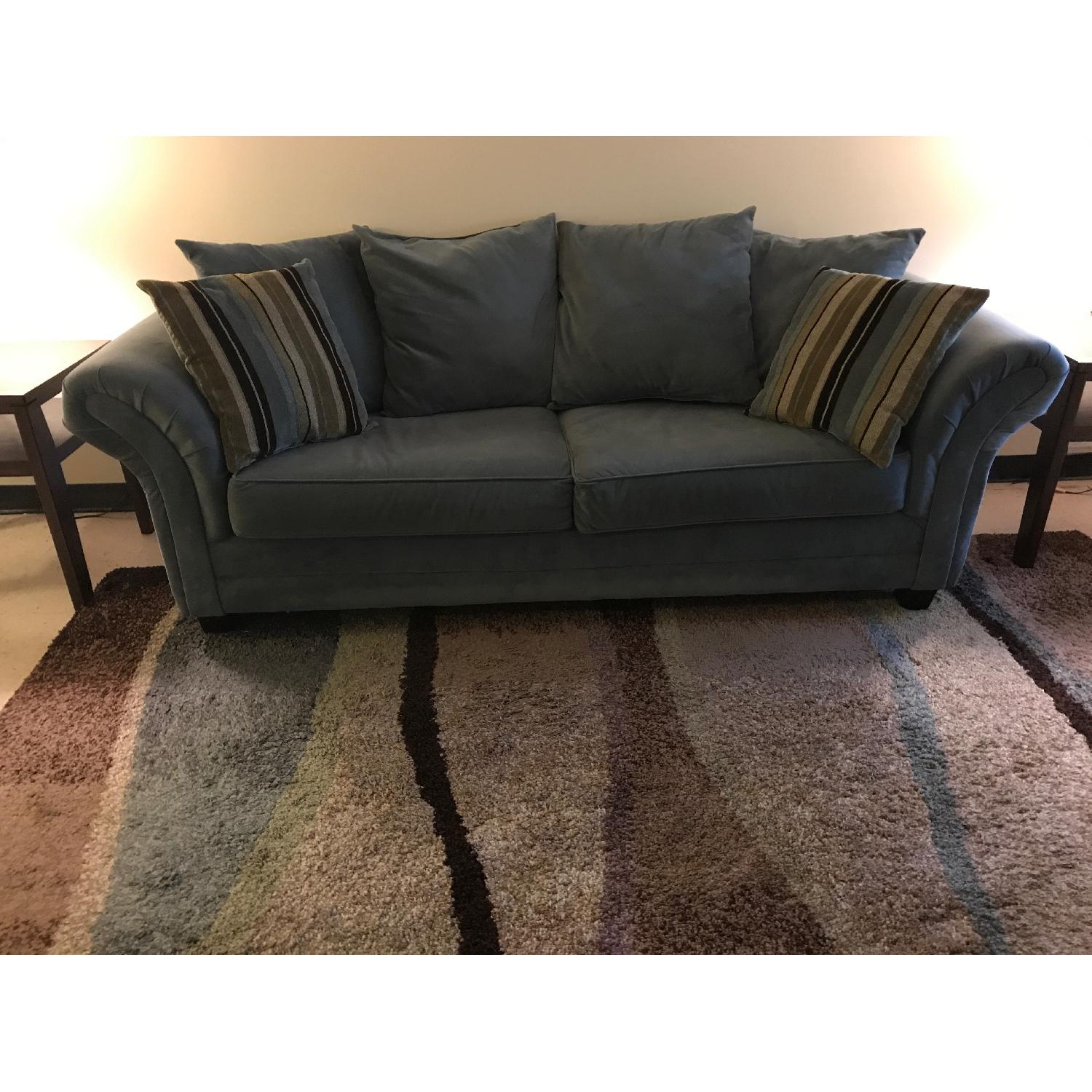 Bob's Queen Sleeper Sofa in Teal - image-1