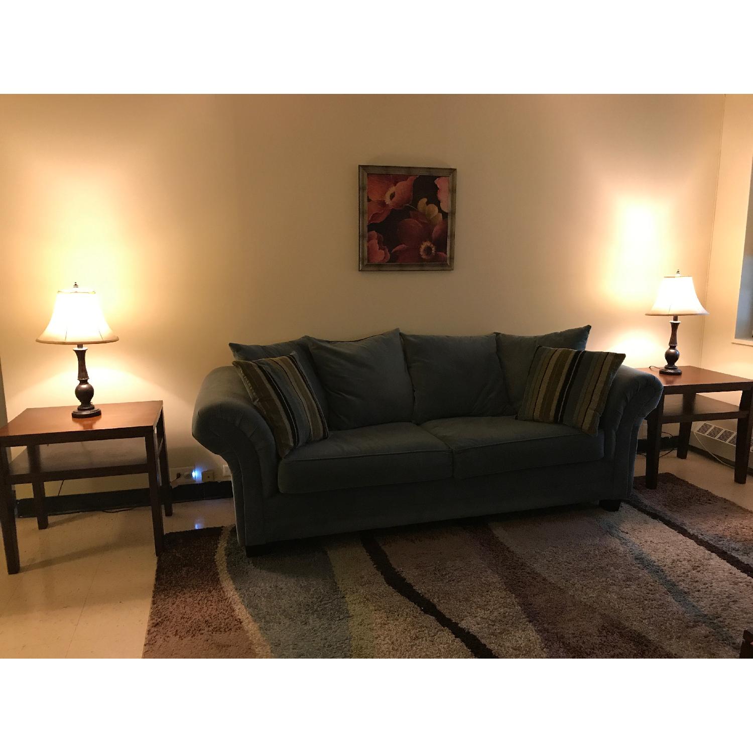 Bob's Queen Sleeper Sofa in Teal - image-2