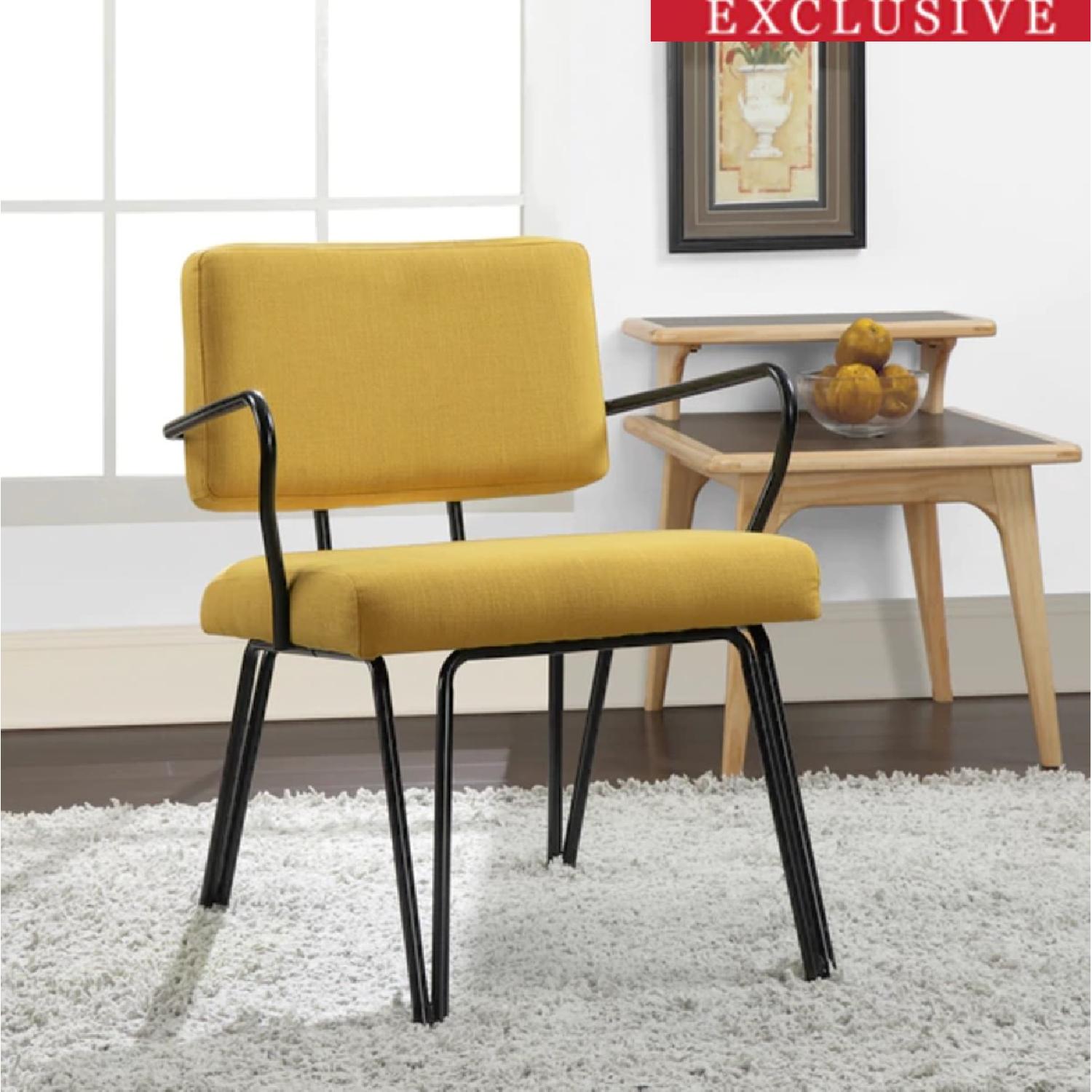 MidCentury Modern Yellow Accent Chair AptDeco