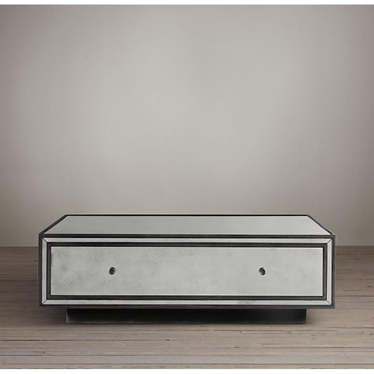 Restoration Hardware Strand Mirrored Cocktail Table AptDeco