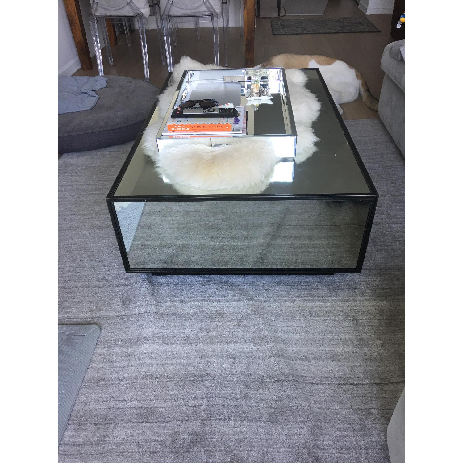 Restoration Hardware Strand Mirrored Cocktail Table AptDeco