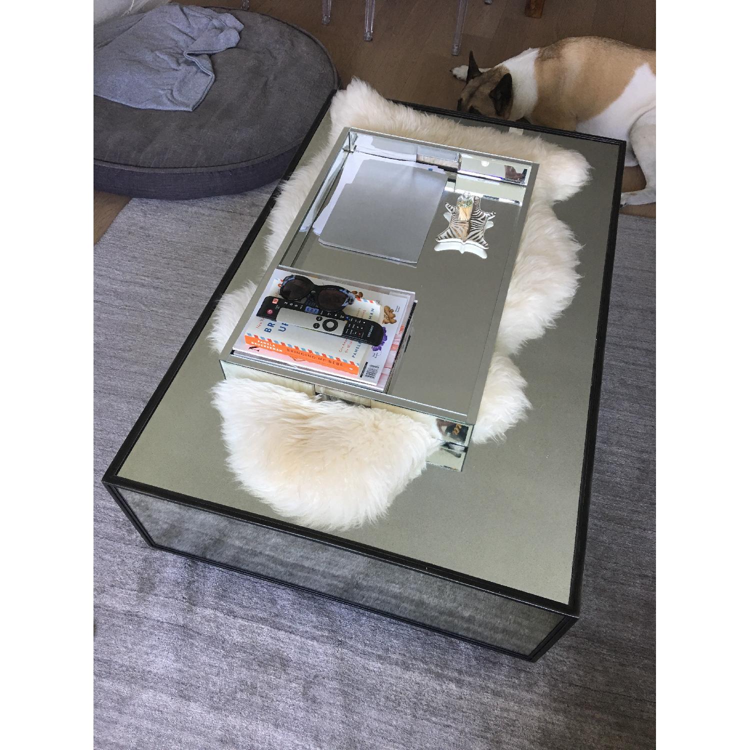 Restoration Hardware Strand Mirrored Cocktail Table AptDeco