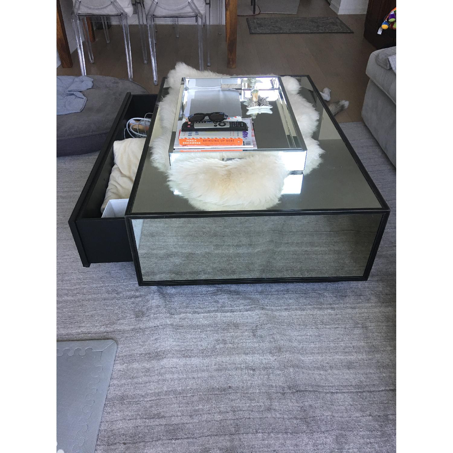 Restoration Hardware Strand Mirrored Cocktail Table AptDeco