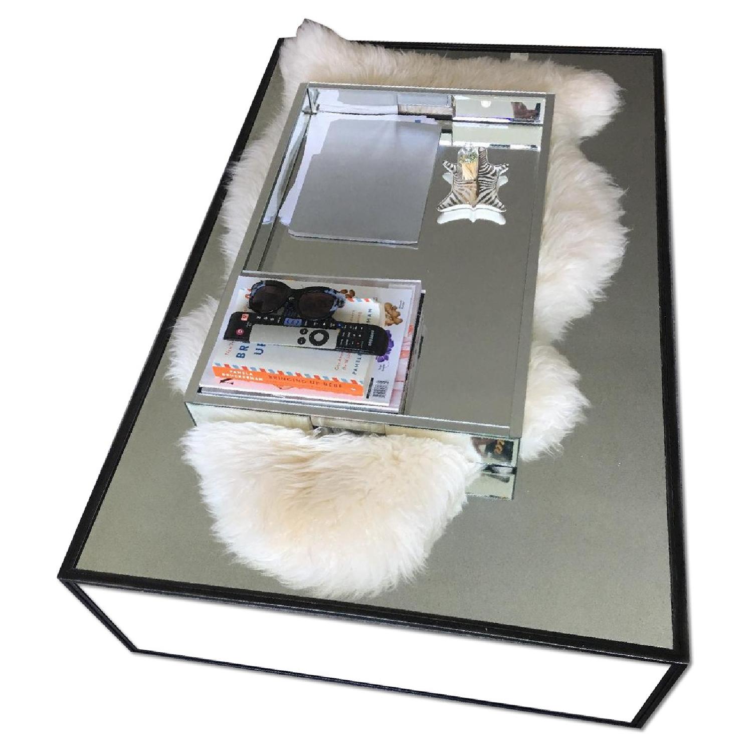 Restoration Hardware Strand Mirrored Cocktail Table AptDeco