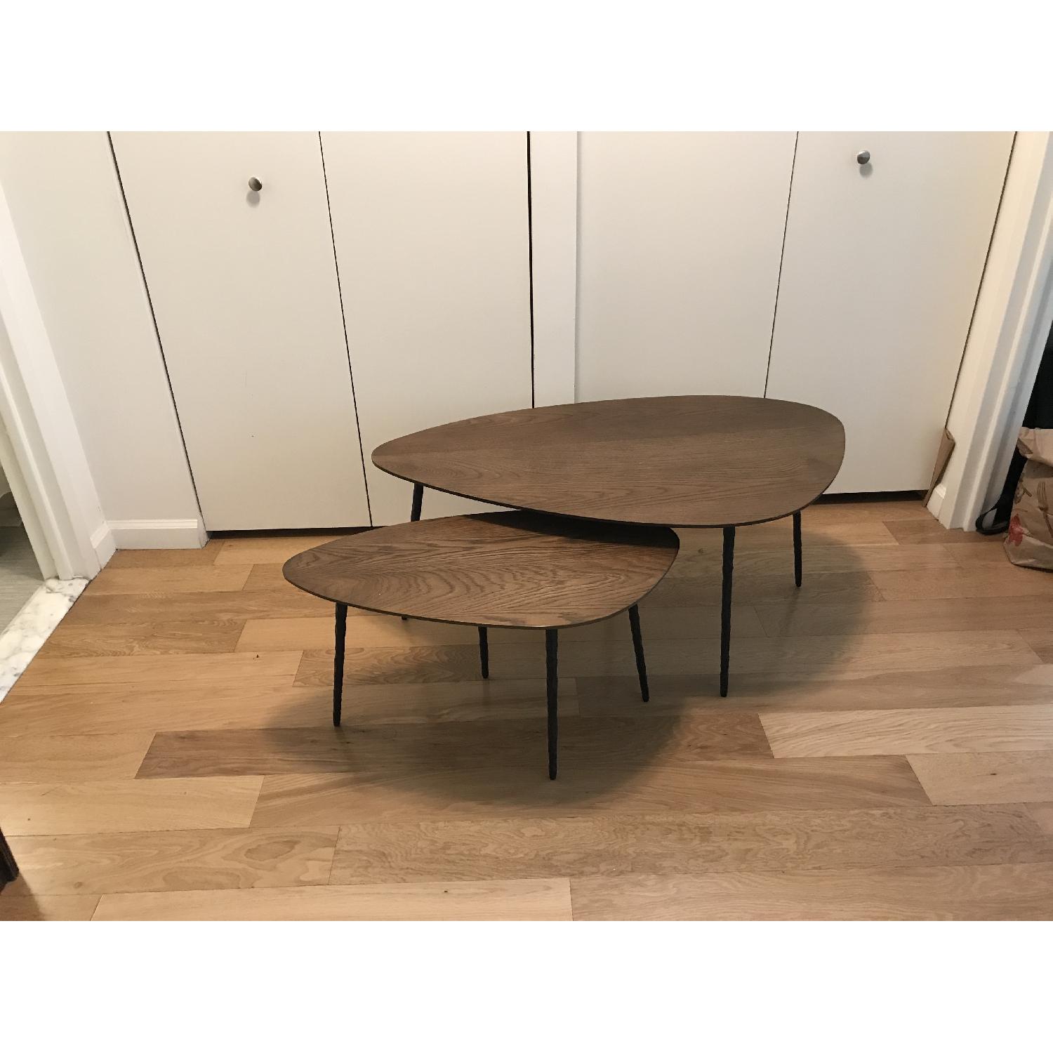 West Elm Mid-Century Modern Nesting Coffee Tables - image-4