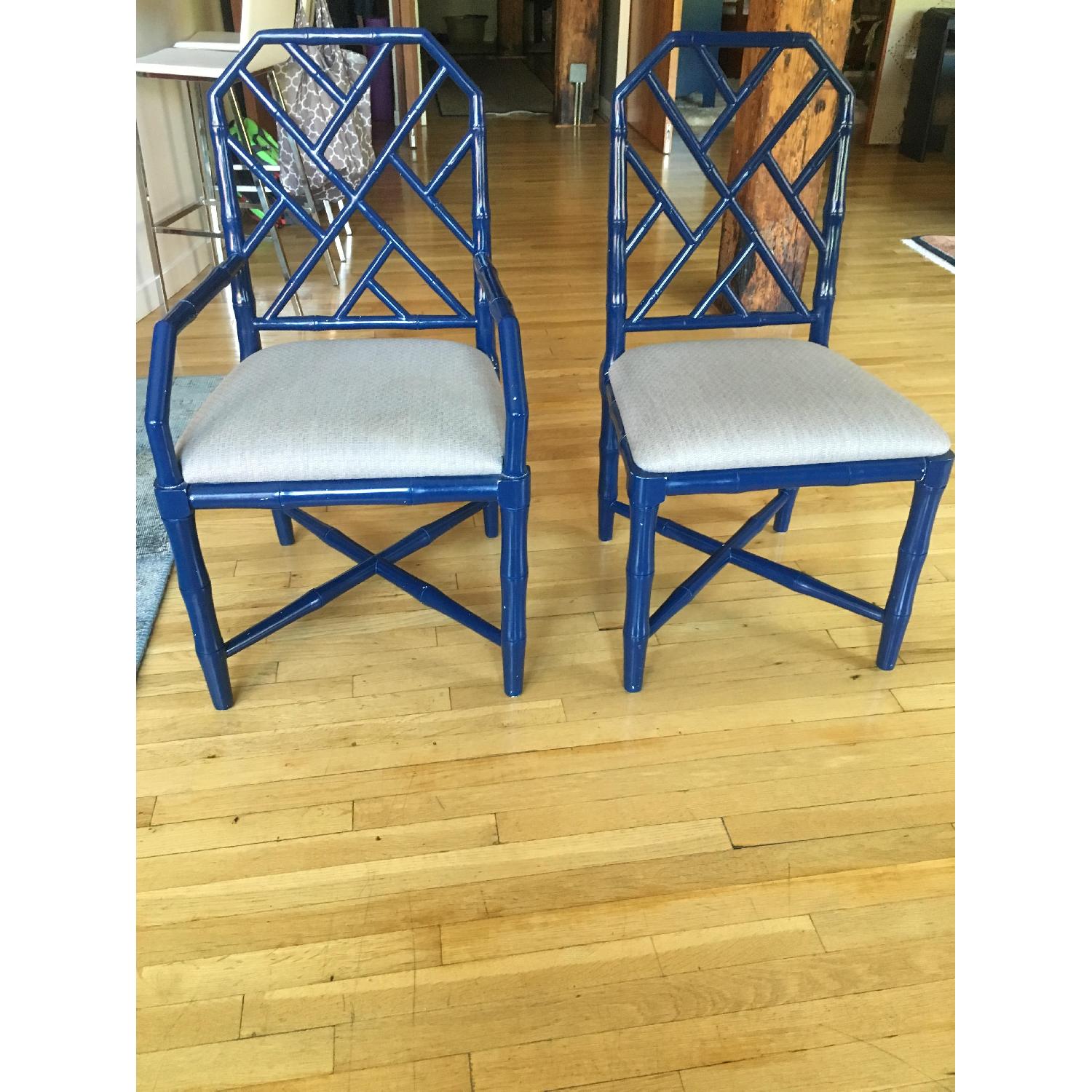 Bungalow 6 Blue Lacquer Dining Room Chair - image-2