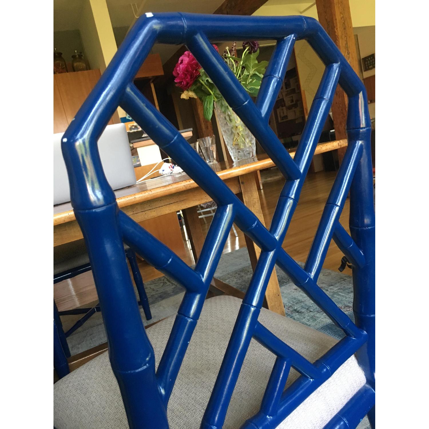 Bungalow 6 Blue Lacquer Dining Room Chair - image-5