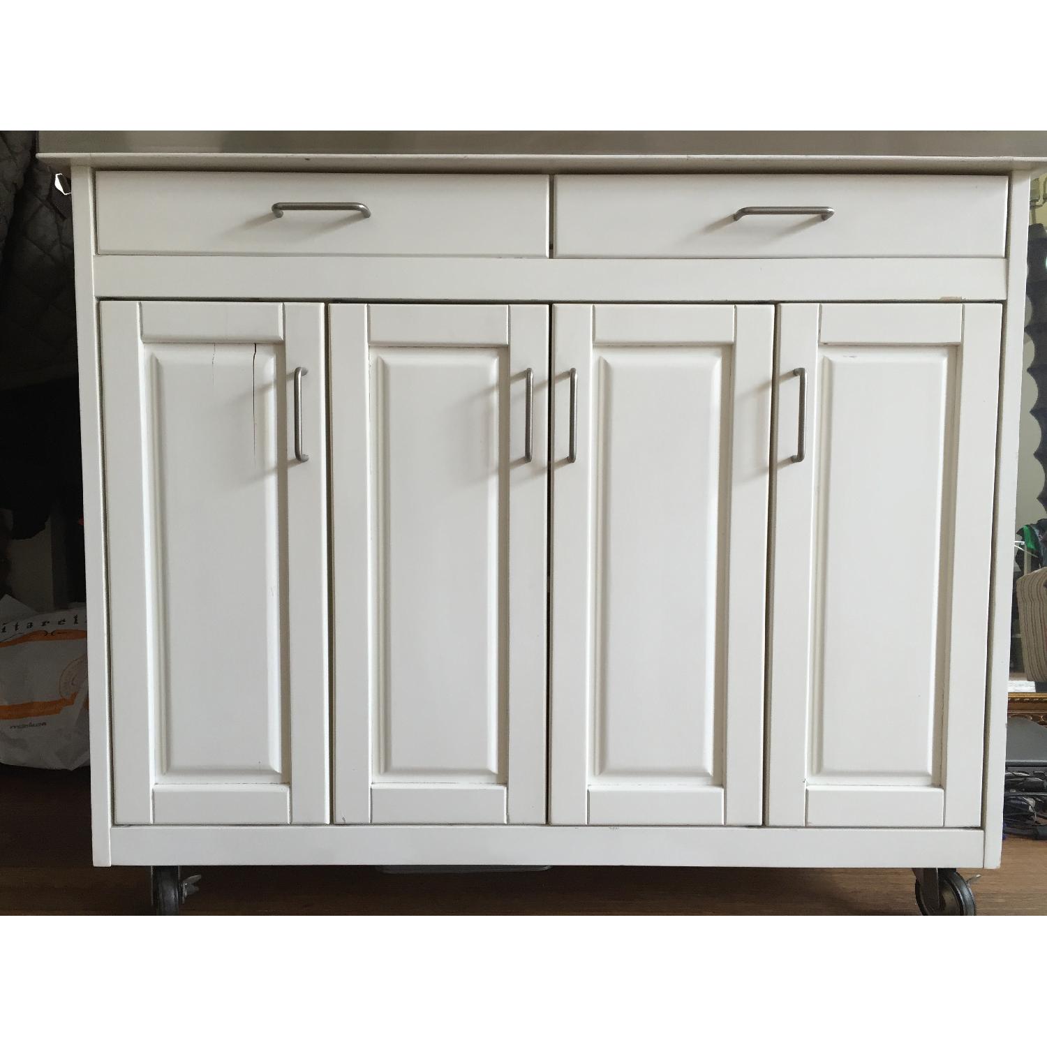 Stainless Steel Top Kitchen Island/Bar Table - image-9