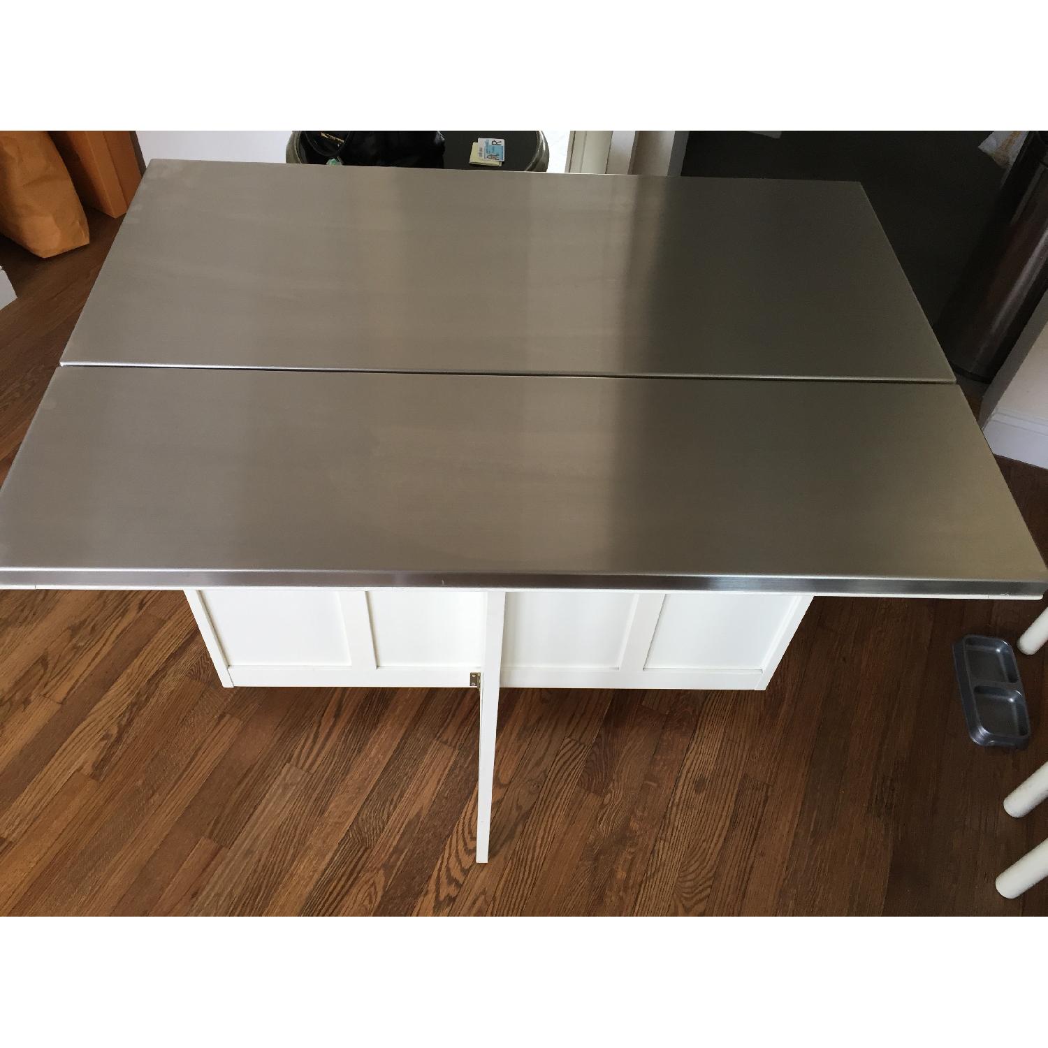 Stainless Steel Top Kitchen Island/Bar Table - image-10