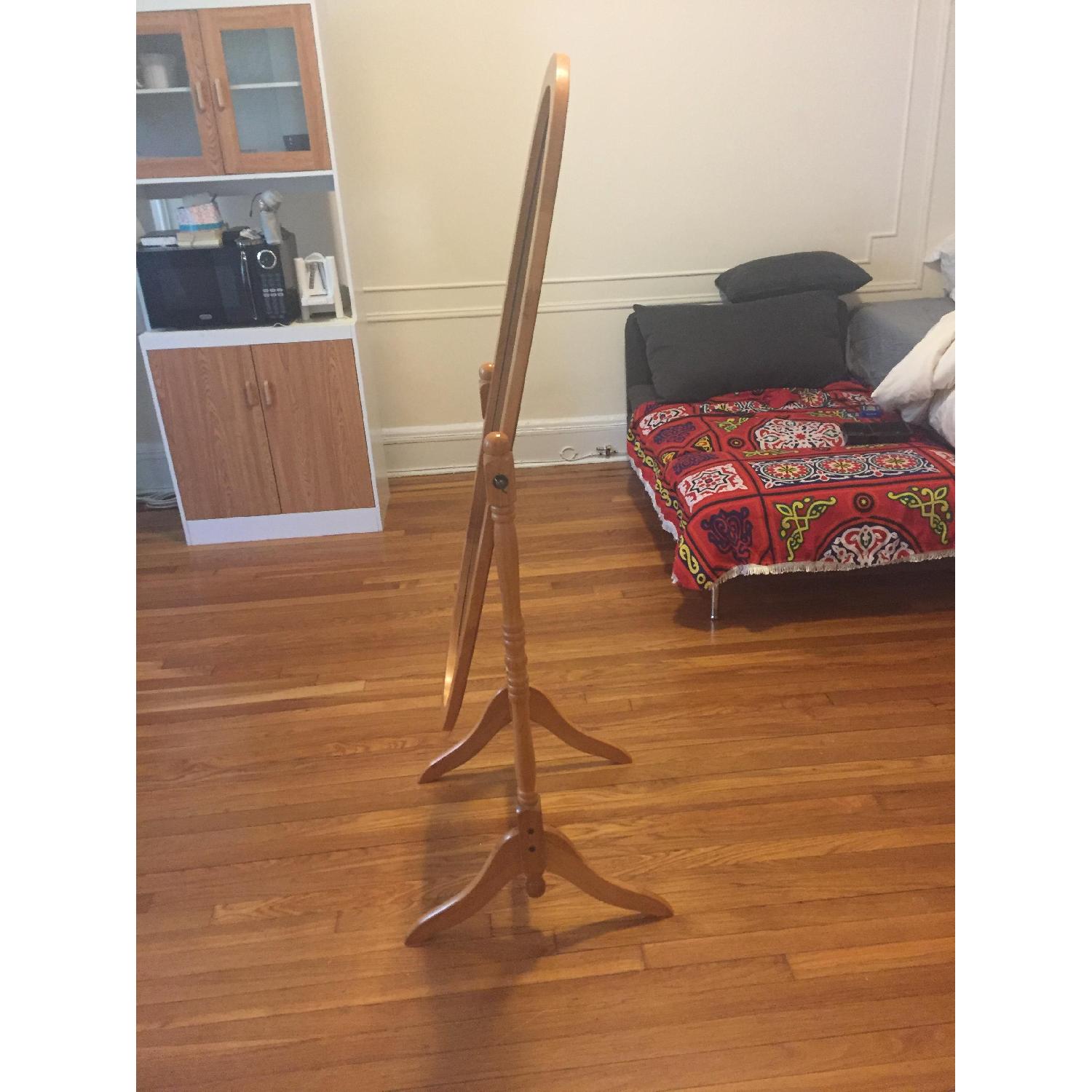 Traditional Queen Anna Style Wood Floor Cheval Mirror - image-4