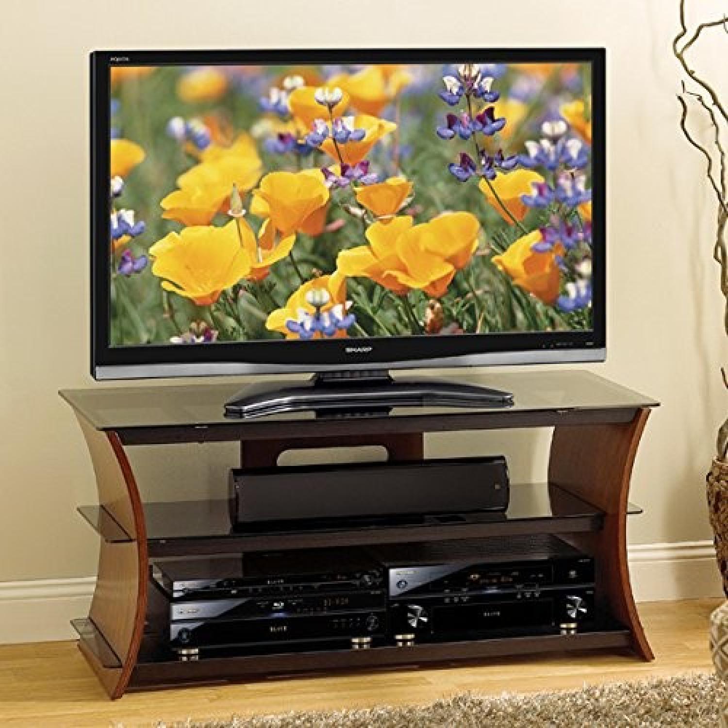 Bell'O Dark Wood & Glass Media Stand - image-5